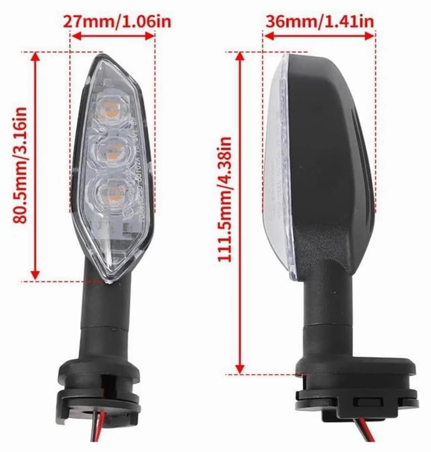 para Yamaha YZF R6 R1 R3 R7 R9 R15 MT07 MT09 para Tenere 700 para Tracer 900 FZ 16 1 Luz Indicadora De Señal Giro LED Funcionamiento Moto Intermitentes Indicadores | 4pcs Smoked