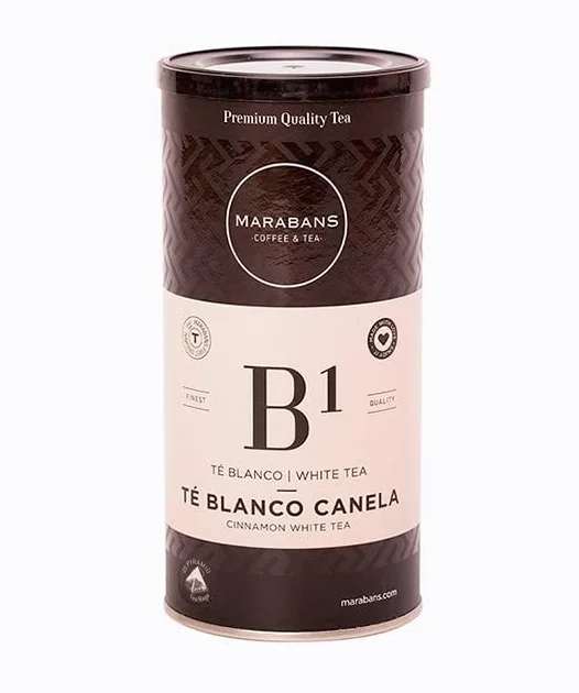 Marabans Té Blanco Canela pirámides 25 sobres sin gluten