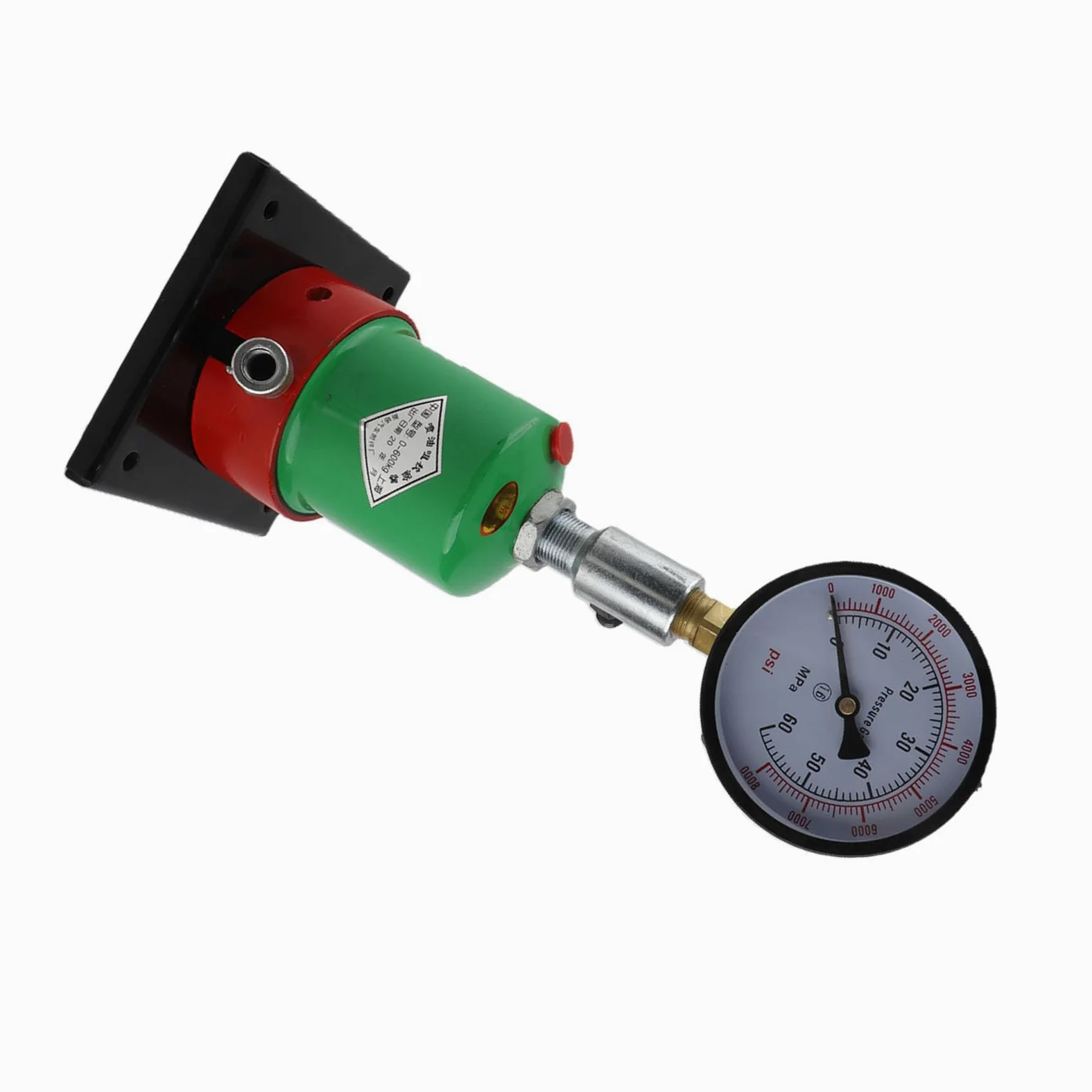 Yosoo Health Gear Probador de Presión Pop de Boquilla de Inyector Diésel Probador de Boquilla de Inyector de Metal 0 60MPA M12x1.5MM Comprobaciones de Rosca Doble Sellado de Presión para Talleres de