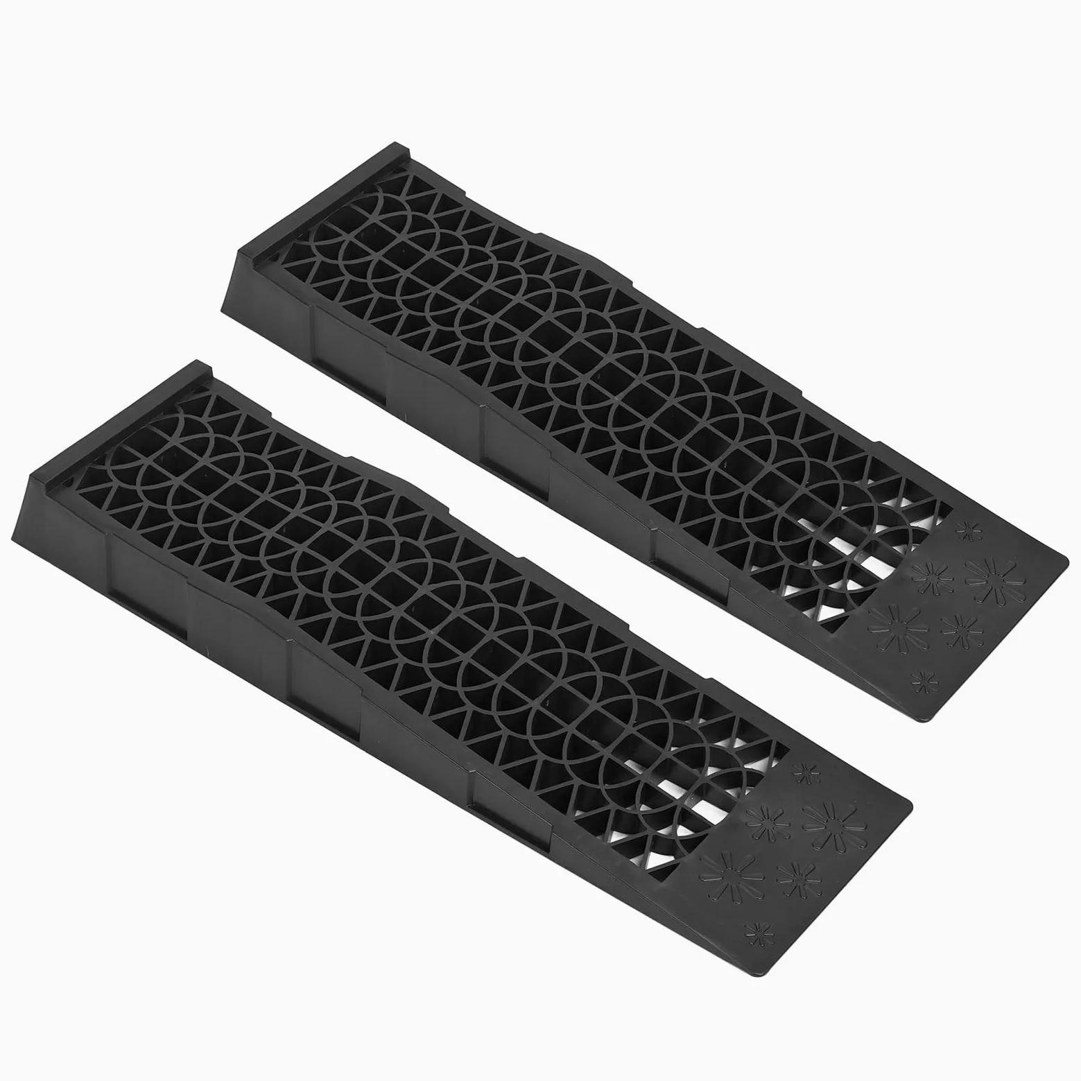 Generic 2 Rampas de Coche de Perfil bajo de Plástico Resistente, Capacidad de 4400 Libras para Mantenimiento de Vehículos, de Aceite, 27,6x7,9x3 ​​Pulgadas