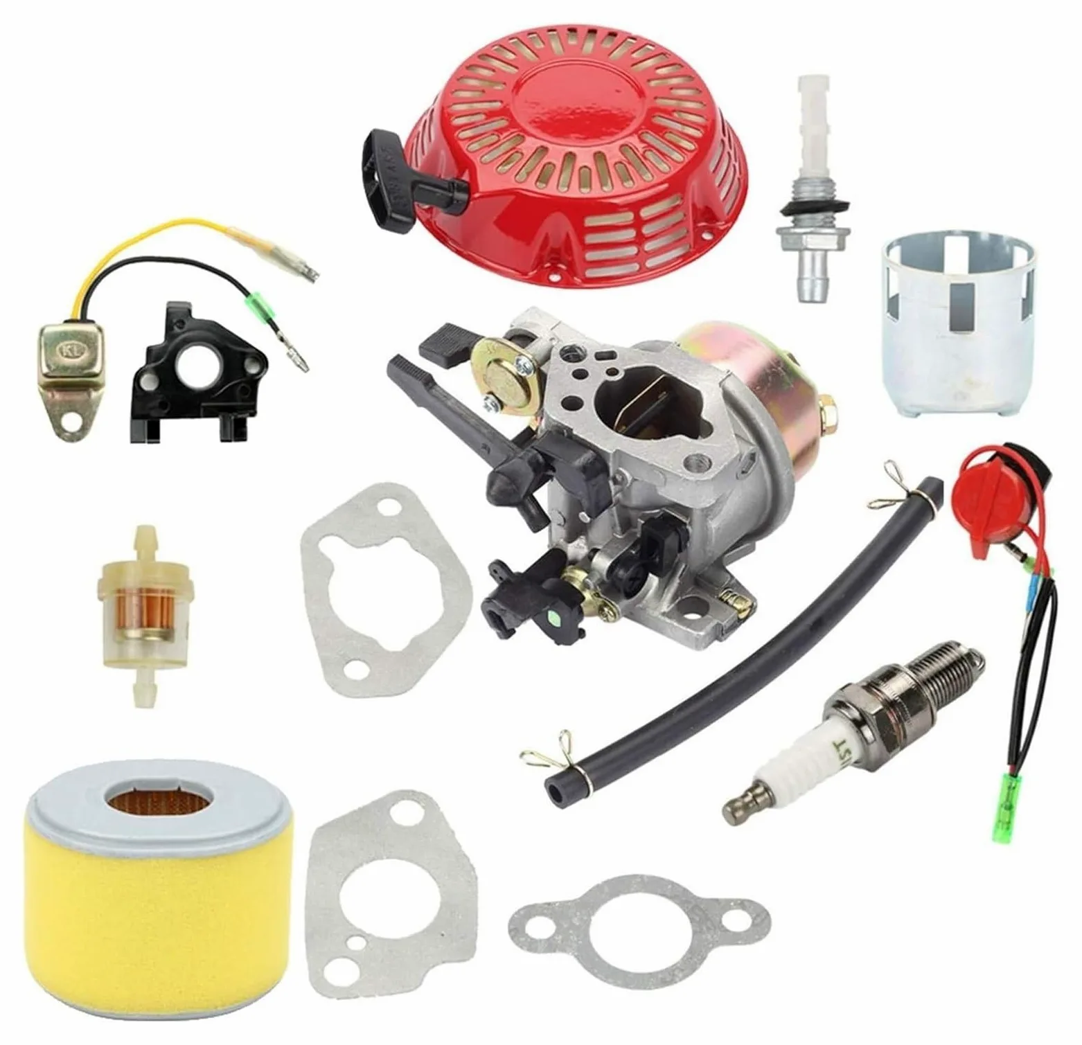 Carburador De Repuesto para GX240 GX270 Arranque De Retroceso Filtro De Aire Anillos De Junta Piezas De Cortacésped Accesorios De Equipos De Energía Kit De Carburador