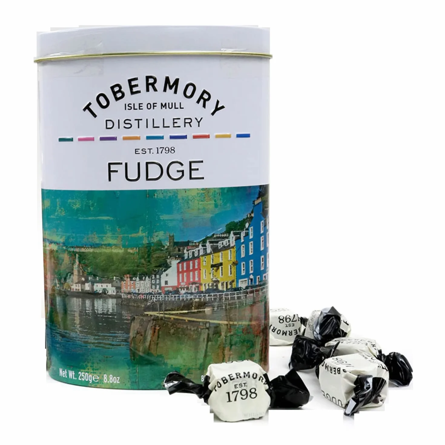 Tobermory Whisky Caramelle Fudge Lattina Metallo 250 Gr.