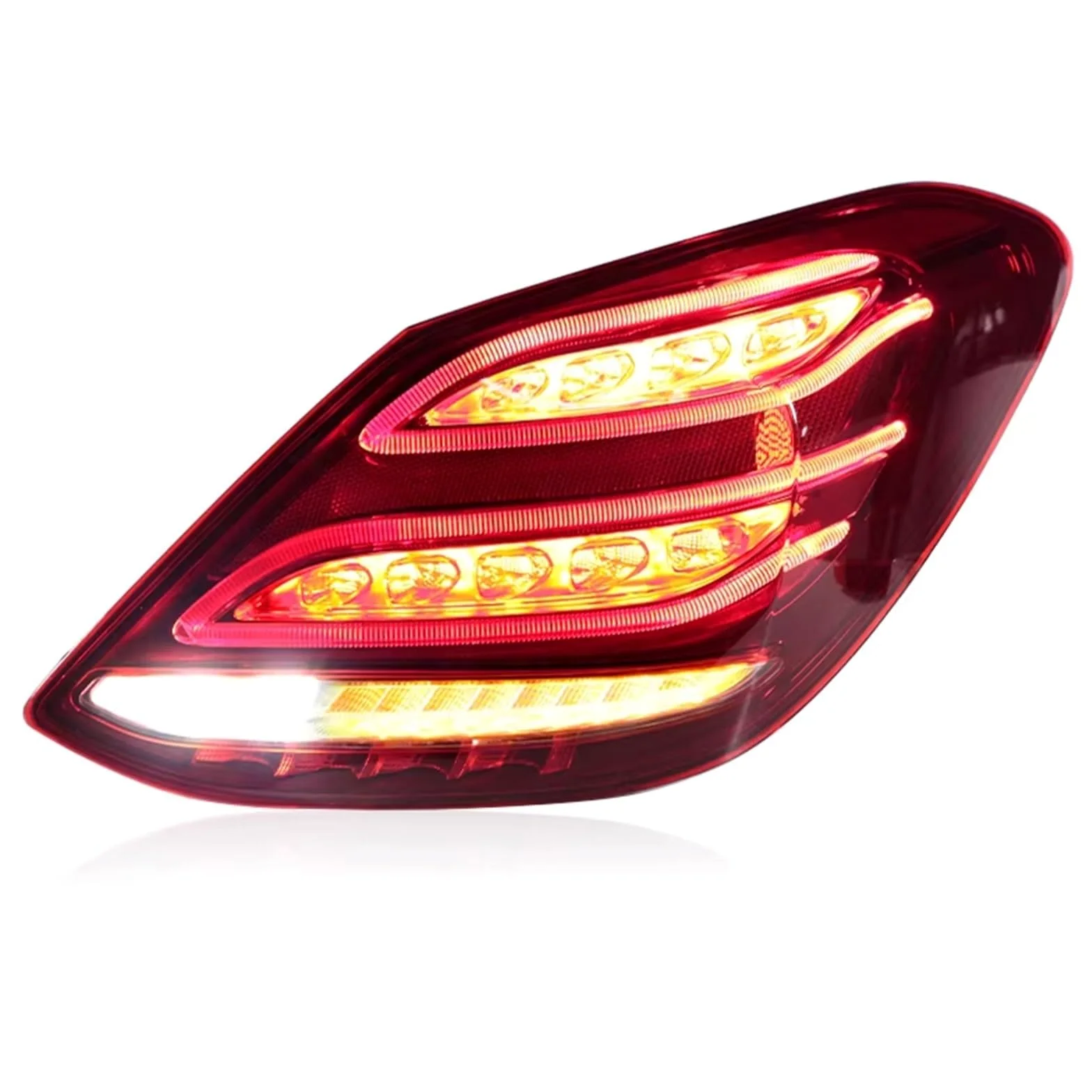 Piloto Trasero Para Mercedes Para Benz Clase C W205 C300 C260 C200 2014-2018 Señal Giro Parada Freno Lámpara Marcha Atrás Luces Traseras Conducción Piloto posterior(bien)