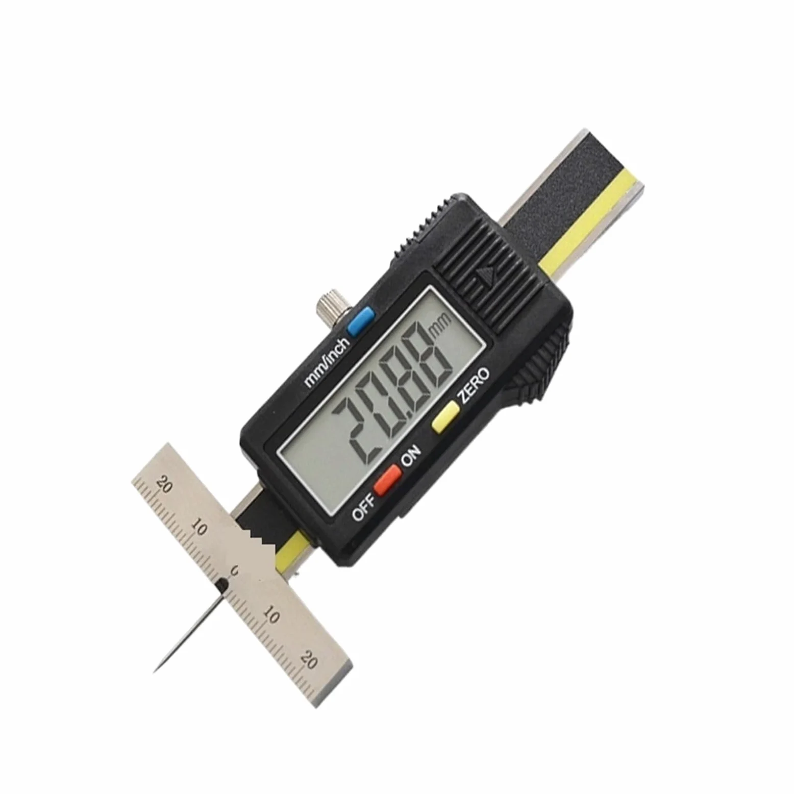 Regla de profundidad acero inoxidable, varilla fina electrónica, pantalla Digital, molde medición orificio pequeño, regla la banda rodadura del neumático MedicióN De PrecisióN(0-25mm rod 1mm tip)