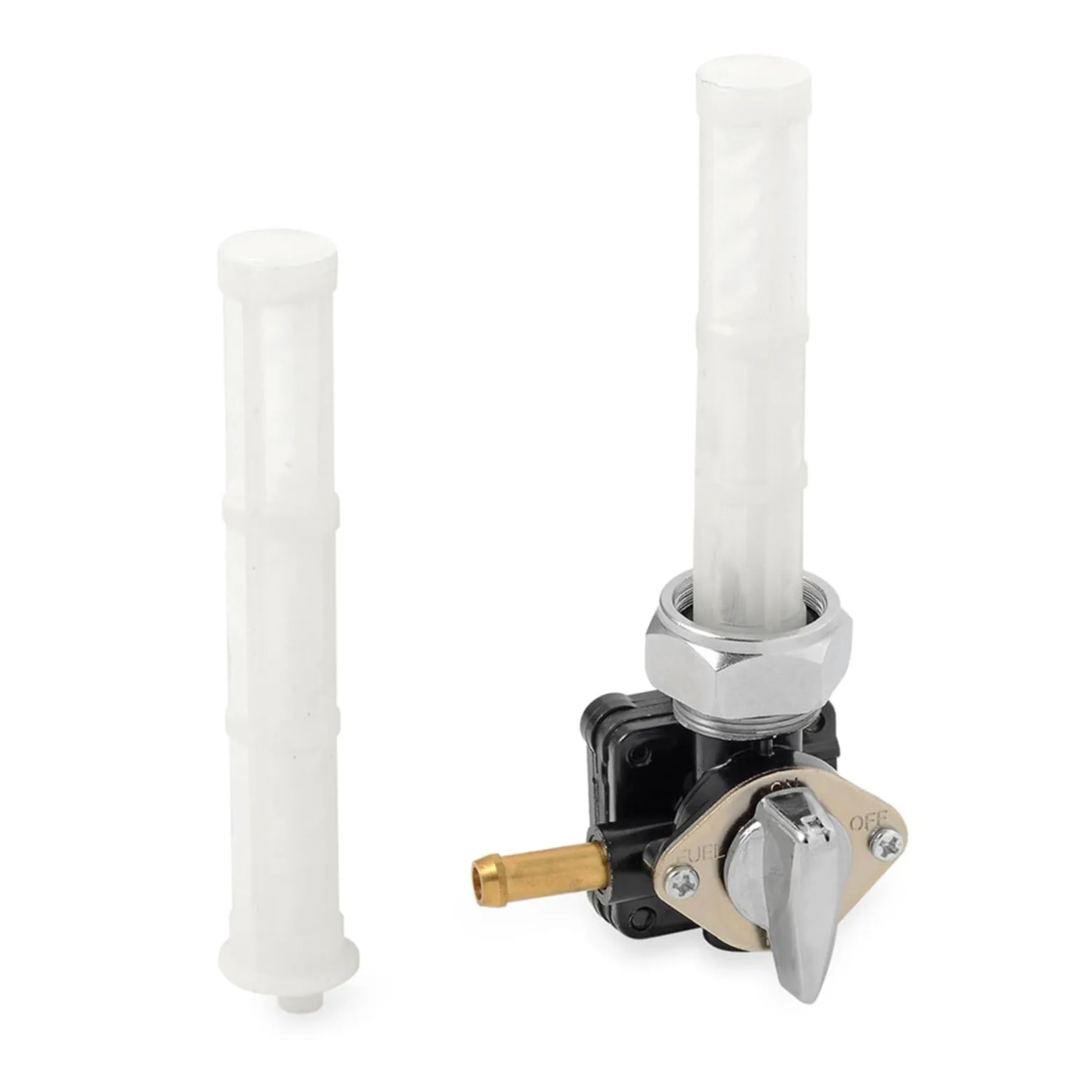 Wivplex Llave de purga de válvula de combustible, salida izquierda de 22mm, for Harley, Flstf Fxdl Flht Flst Fxstb Flhr Fxst 2002-2006 61338-02, llave de purga de de vacío Válvula de purga de combusti