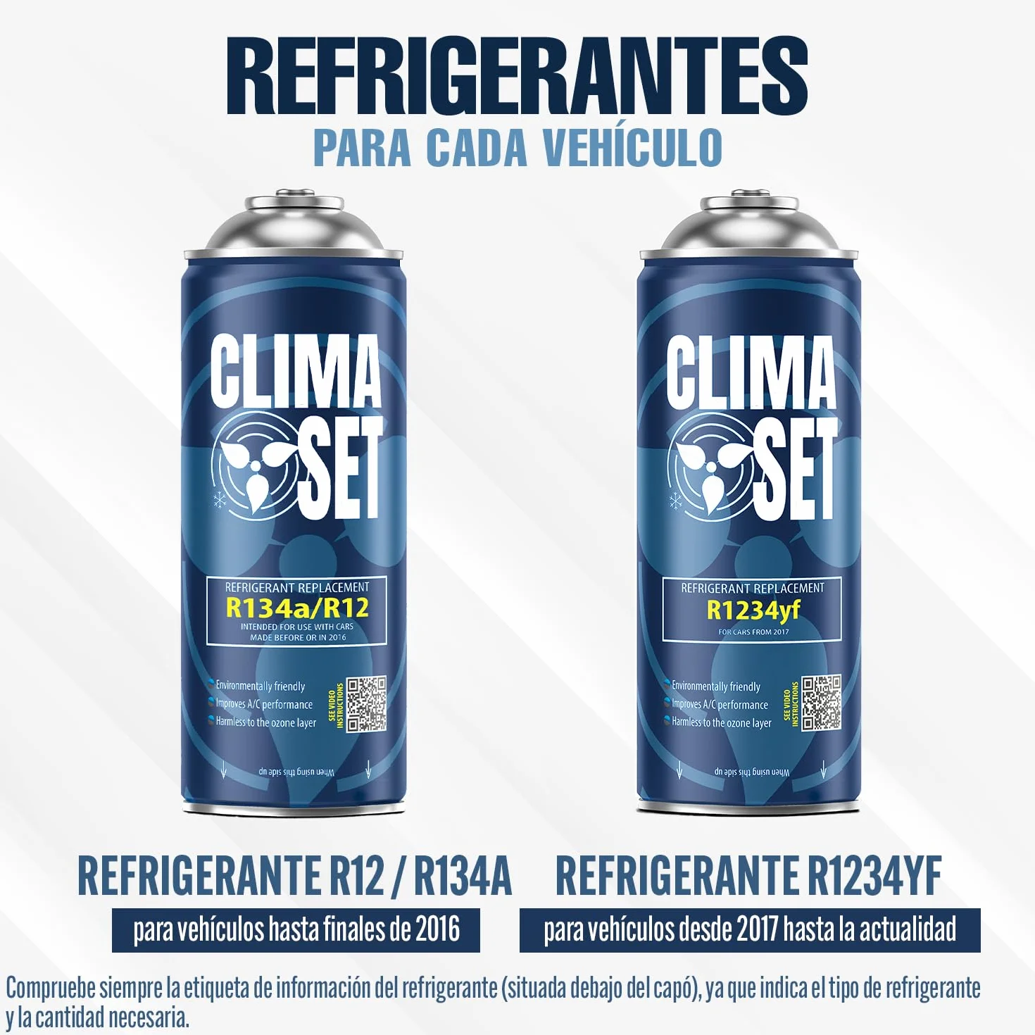 ClimaSet Gas R134a Repuesto Aire Acondicionado Coche Manguera 170