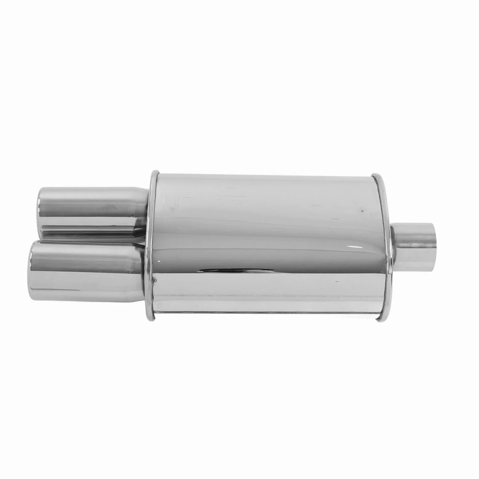 Tubo De Escape Doble 63mm Entrada 2 Salidas Acero Inoxidable Universal Para Modificación De Vehículos Compatible Con Varios Modelos Silenciador De Alto Rendimiento
