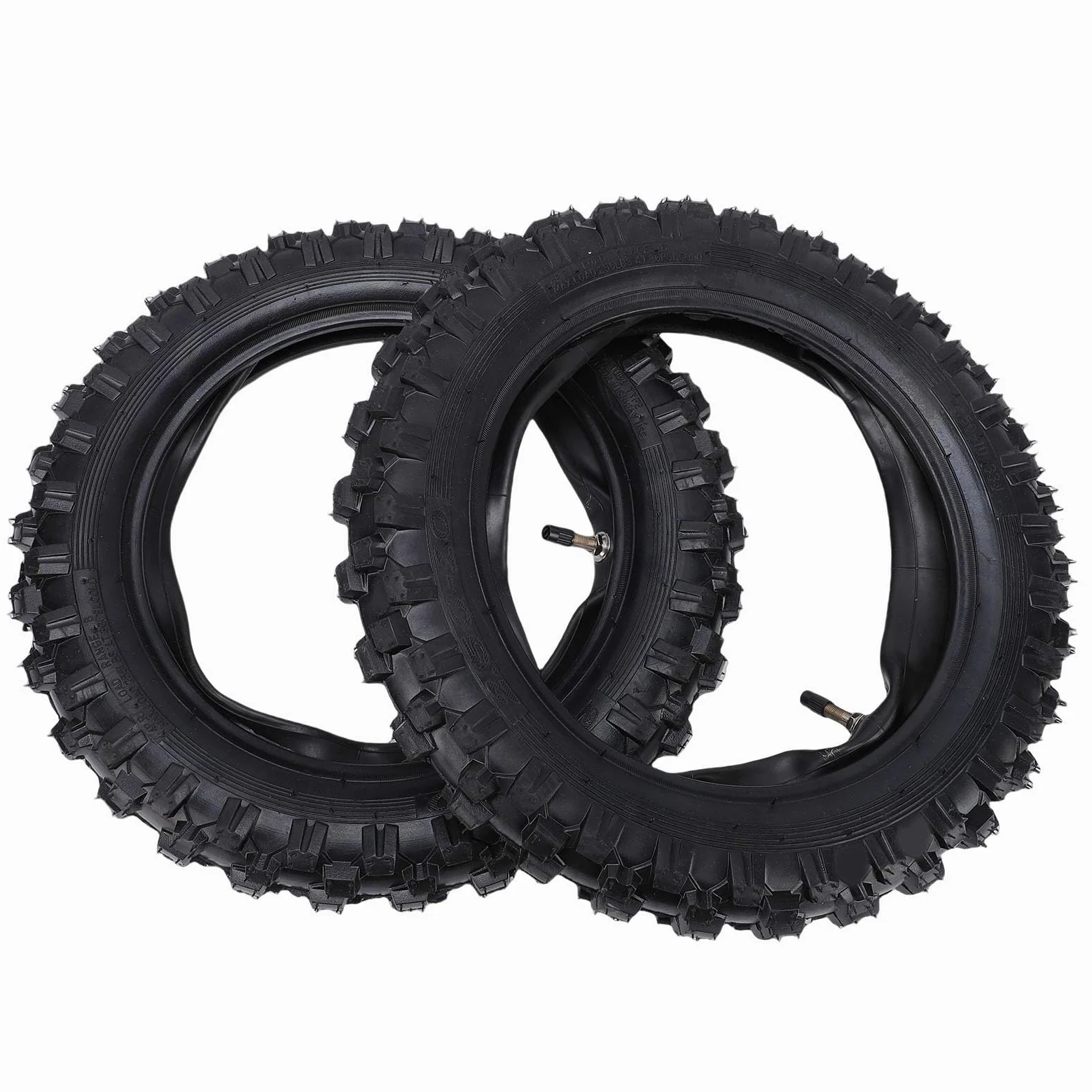Akozon Juego de Neumáticos y Tubos Interiores 25-10 Pulgadas Todoterreno para Moto de Cross DRZ70 JR50