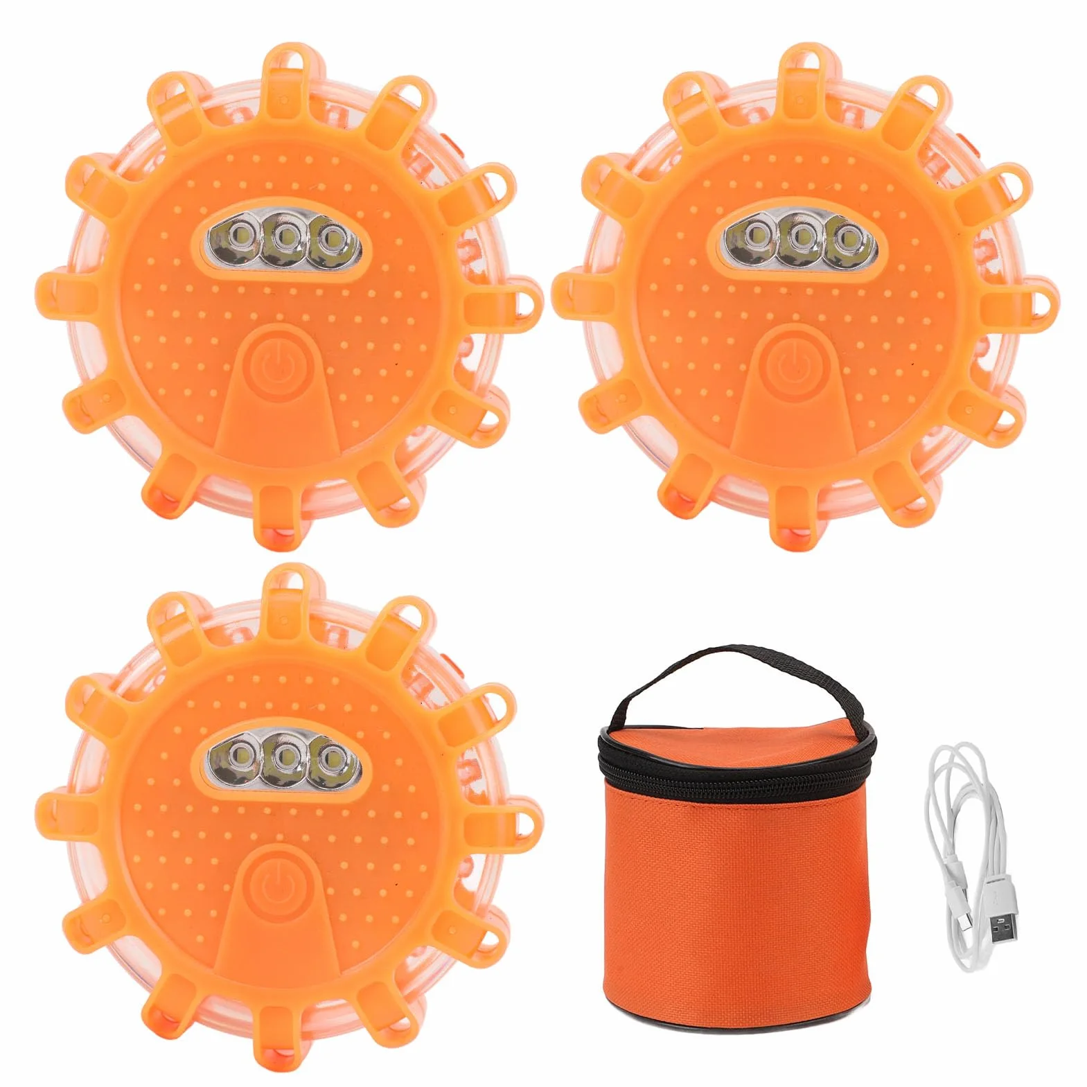 Kit de Seguridad para Automóvil, Luz de Emergencia LED con Luz de Carretera, Luz LED de Frenos - Luz Multifuncional, Larga Duración, Ideal para Viajes y Emergencias.