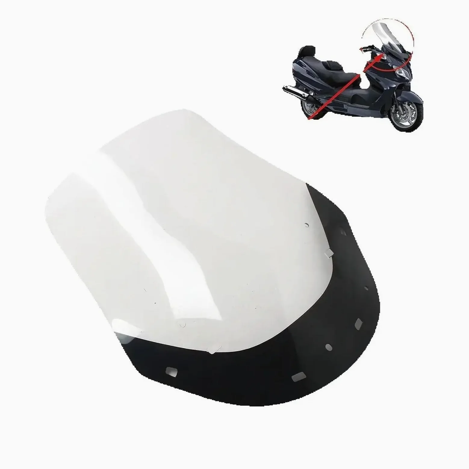 Cúpula Touring para Suzuki Burgman 650 2006-2012 Accesorios para Motocicletas Alerón De Extensión para Parabrisas De Motocicleta Deflector De Aire para Parabrisas Carenabris