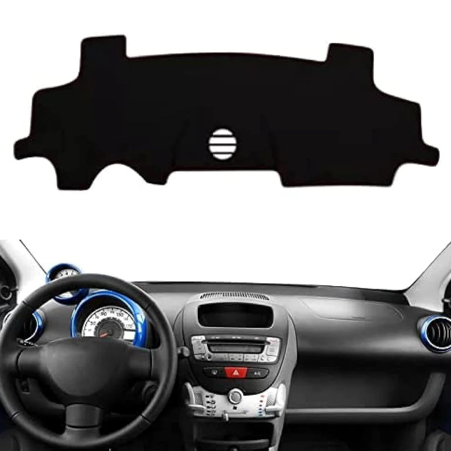 Almohadilla Protectora Salpicadero para Citroen C1 2005-2014, Consola Anti-UV Alfombra Parasol Protector Alfombrillas Antideslizantes Interno Accesorios