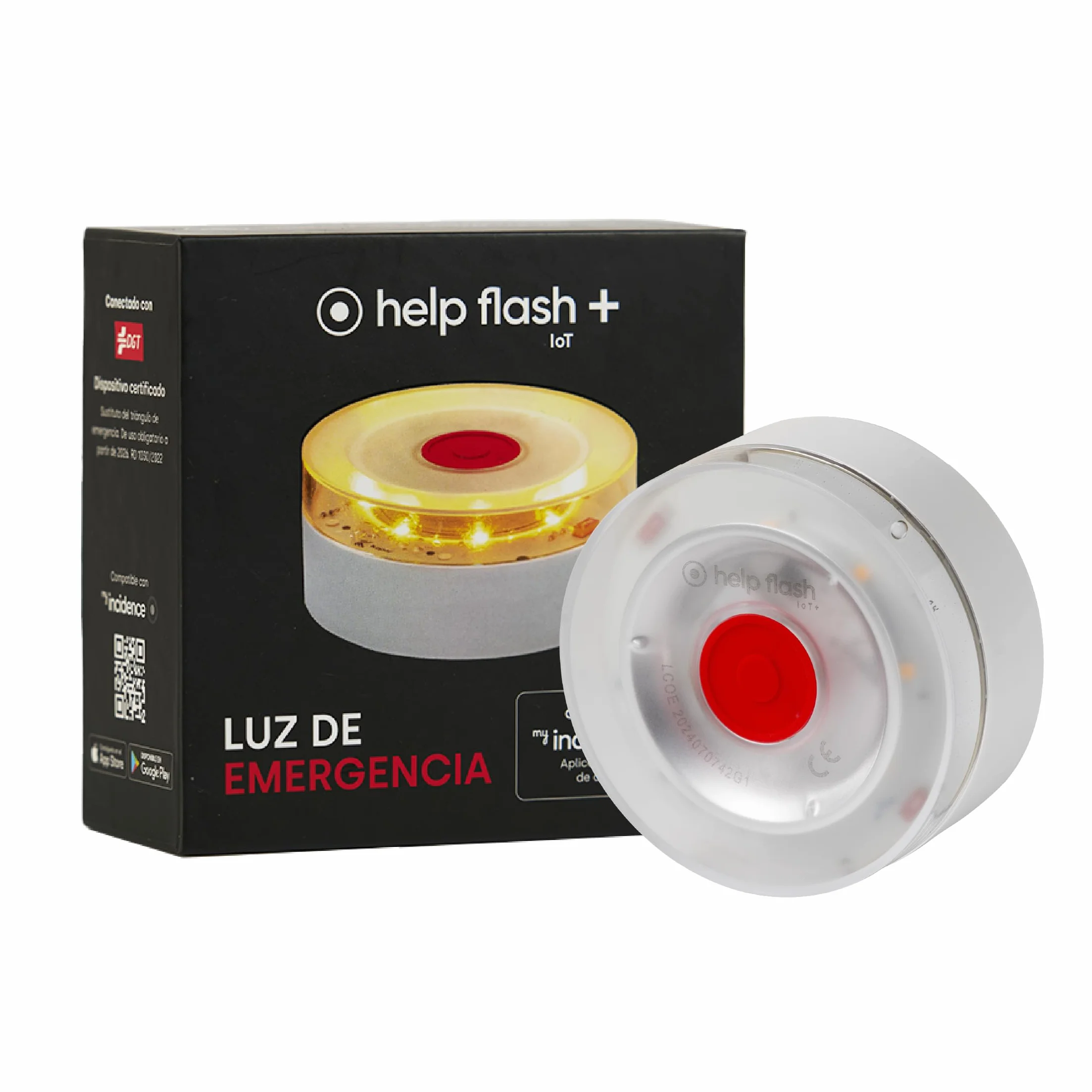 Luz de Emergencia V16 con Geolocalización, 290 candelas, Conectada DGT 3.0, Señal V-16 para Coches
