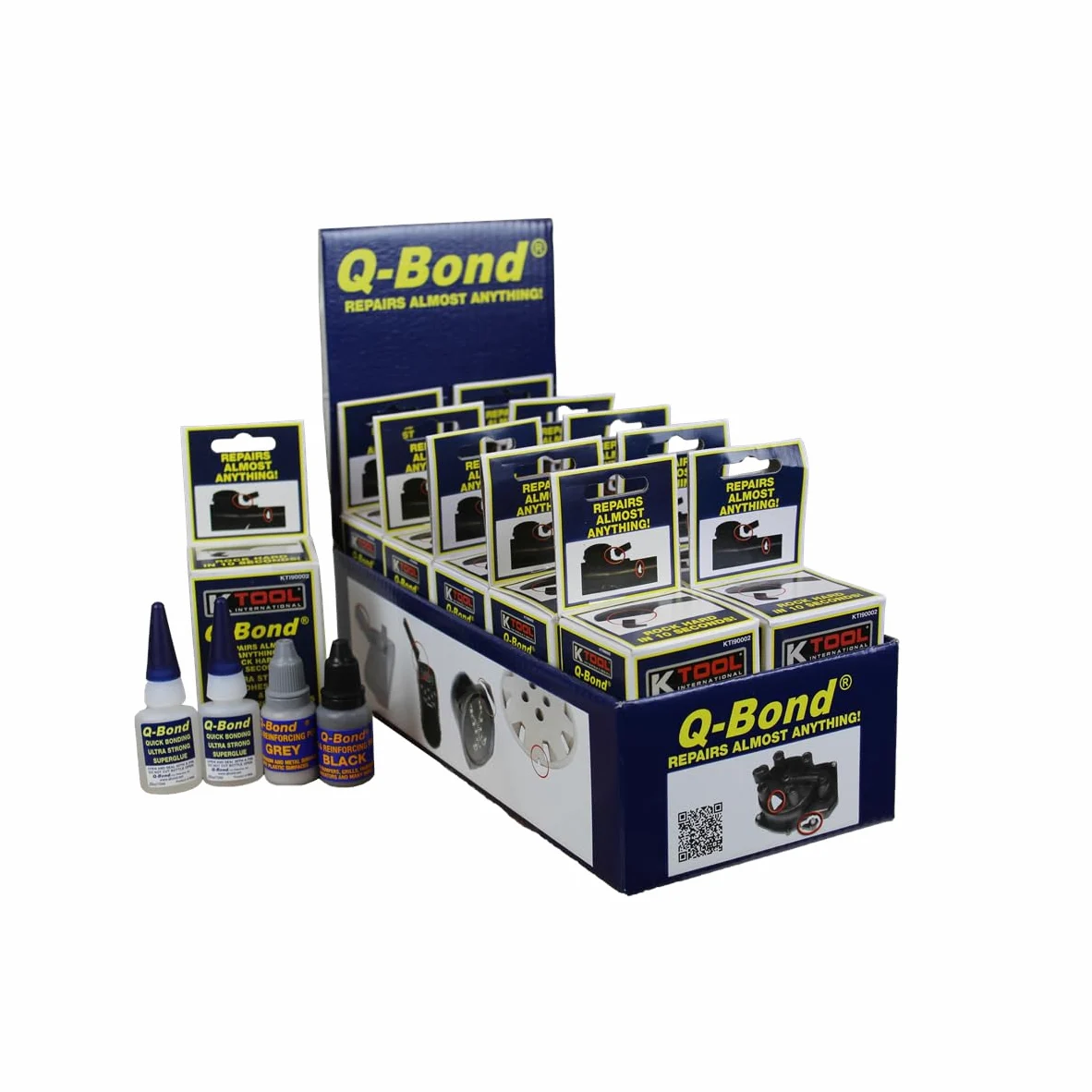 K-Tool Corporation Q-Bond - Kit de adhesivos (10 unidades, con pantalla)