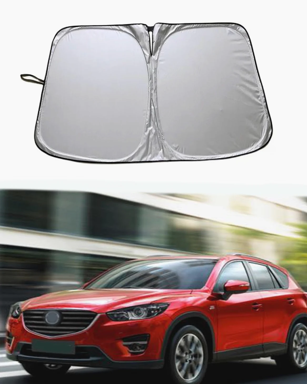 Parasol para parabrisas de coche para Mazda CX-5 2017-2024 2025, 2 capas de sombra de ventana para deportes, turismo, Grand Touring, parasol plegable para ventana delantera de coche, accesorios de