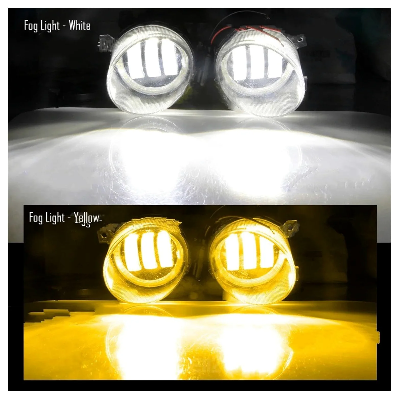 Antiniebla Delantero Para VW Para Scirocco 3/III 2008-2014 Canbus Conjunto Lámpara Circulación Diurna Antiniebla Delantera 2 X Luz LED Ojo Ángel DRL(Blanco)