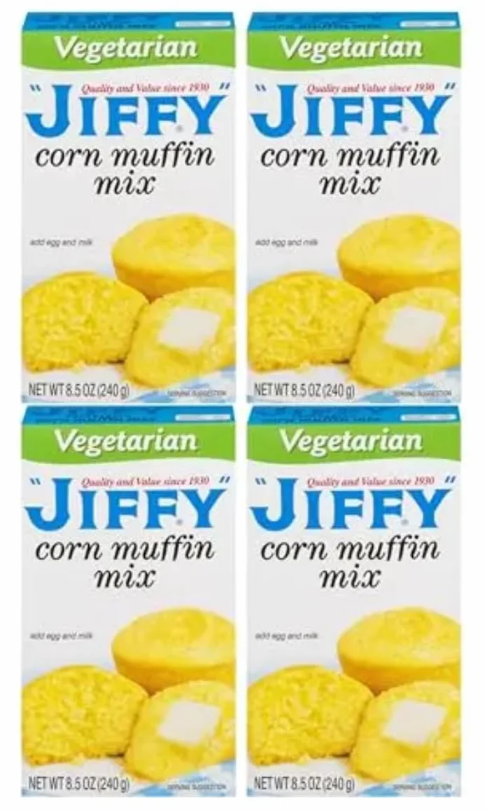 Jiffy Vegetarian Maíz Muffin Mix, 8.5 oz (Paquete de 4)