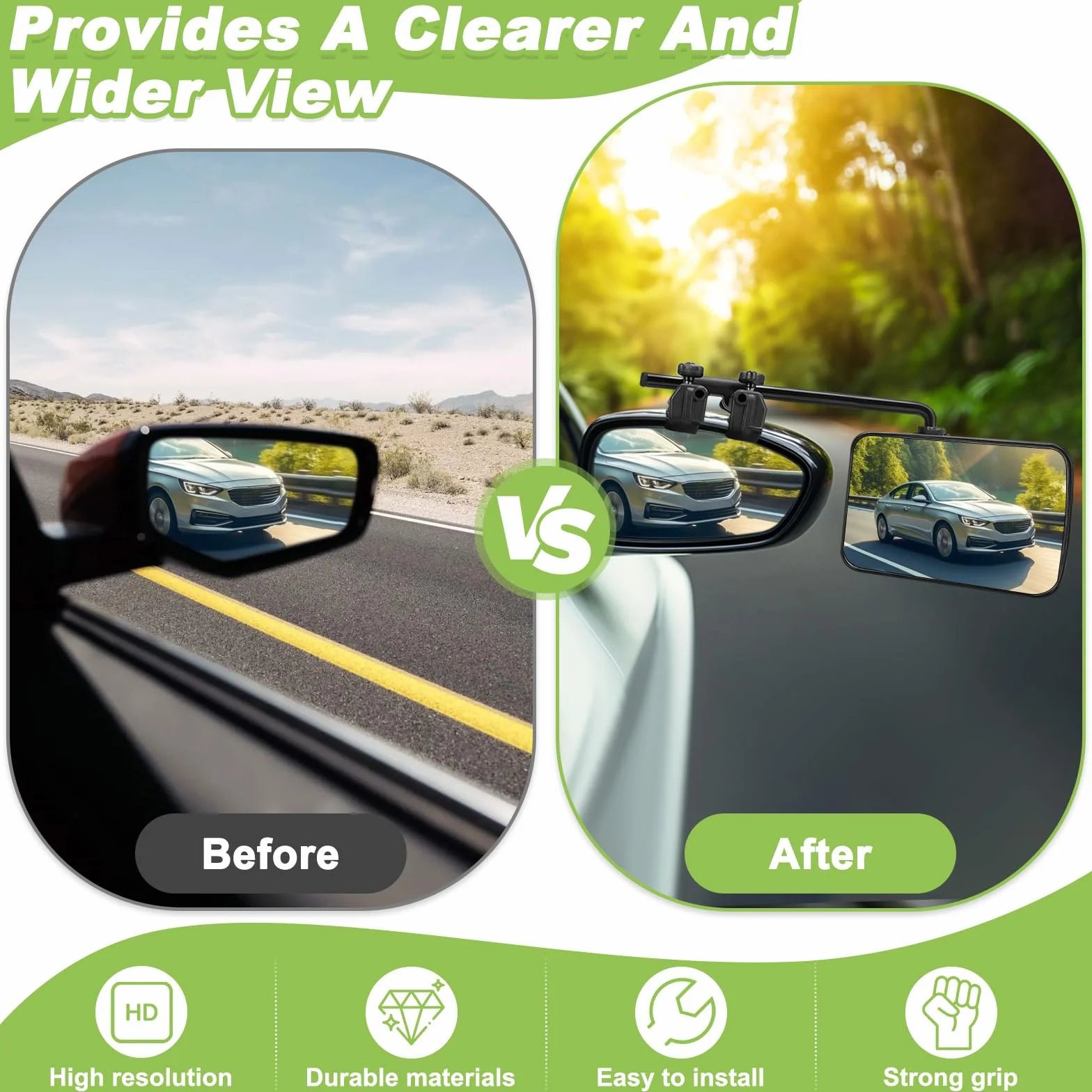 2 Piezas Espejos Retrovisores Caravana, Espejo Exteriores Remolque Ajustable Universal, Espejo Extensión Coche, Espejos Camión para Retrovisor, Caravanas, RV, Vehículos, Autocaravanas, Tractor