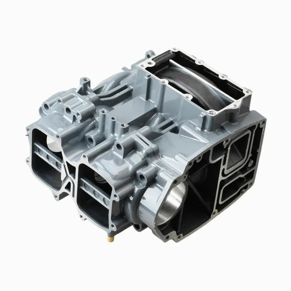 Conjunto de cárter y cilindro para motor fueraborda 2T E40X 40CV compatible con HDX 66T-15100 66T-15100-00 66T-15100-02-1S