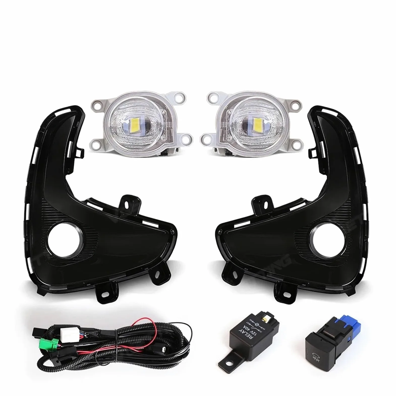 Faros Antiniebla Delanteros Para Toyota Para Yaris Para Vios 2020-2022 Faros Antiniebla LED Faros DRL Luces Diurnas(LED White)