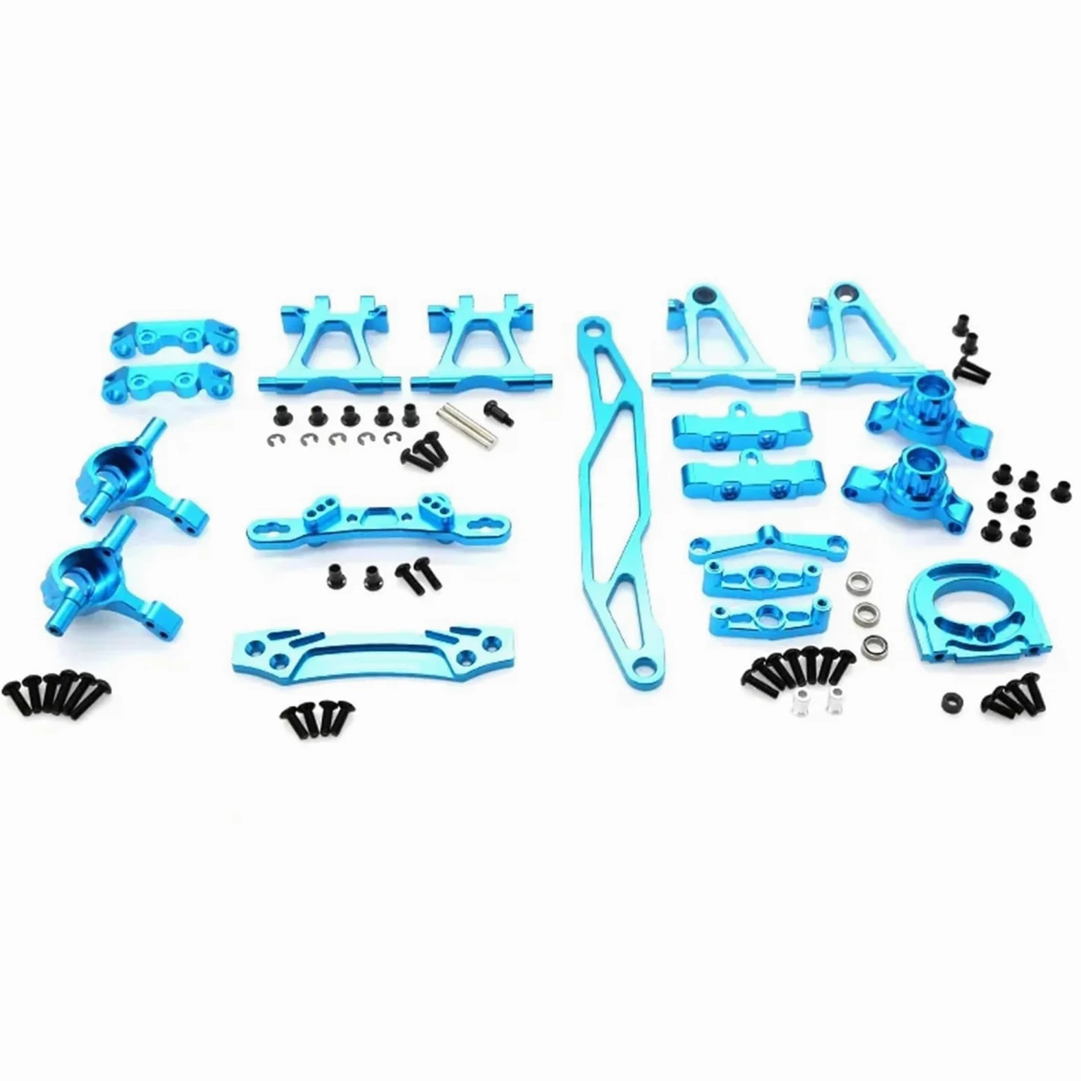para Tamiya para TT02 1/10 Brazos Suspensión Modificación Metal Kit Accesorios Dirección Piezas Mejora Coche RC Piezas