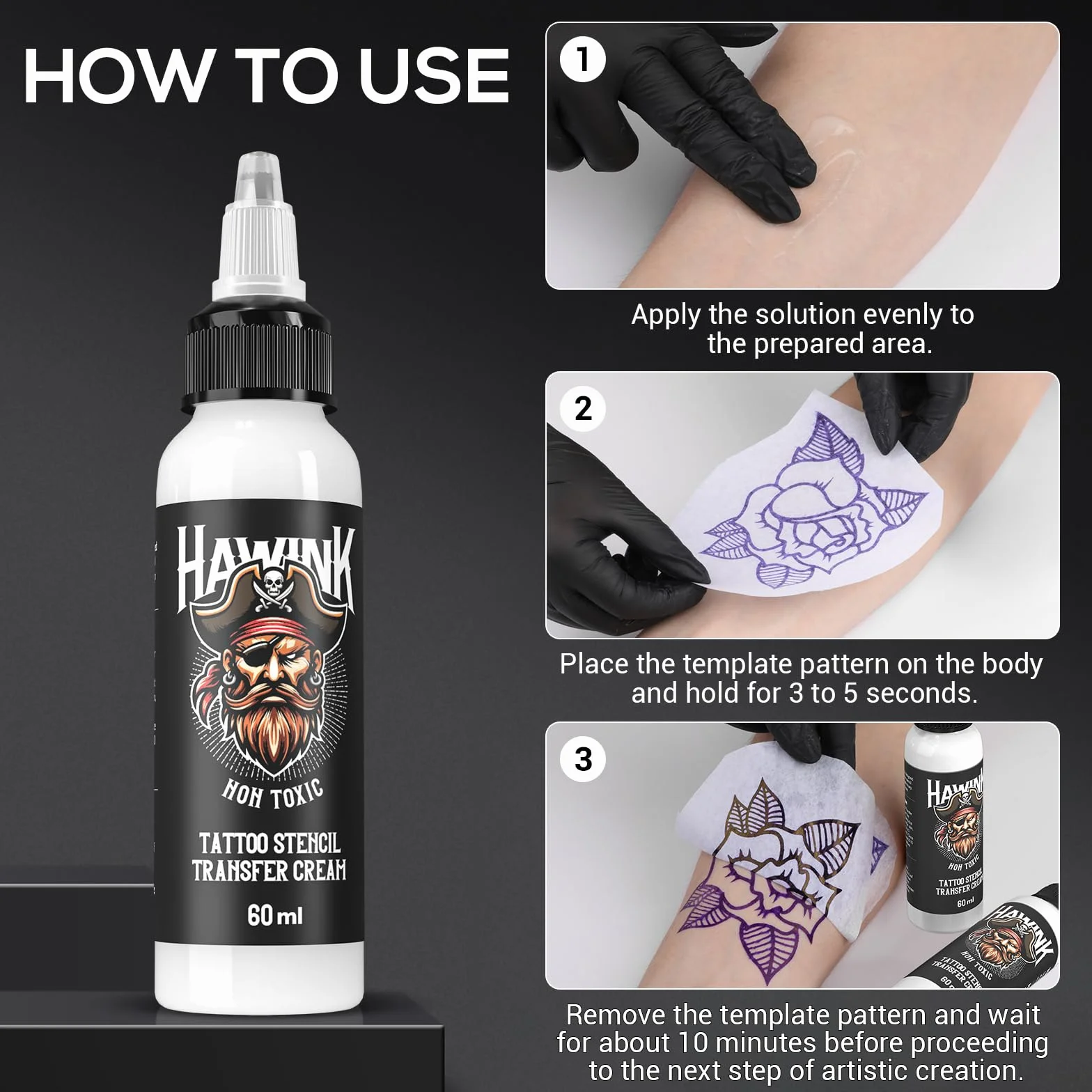 HAWINK Tattoo Transfer Gel Cream 2oz 60ml Bálsamo de Tatuaje para Máquina de Transferencia