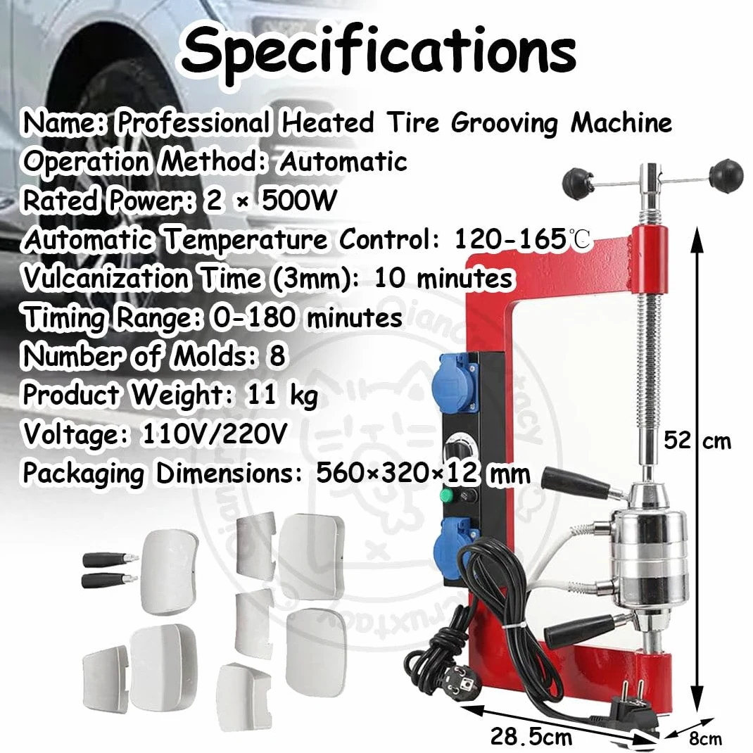 Kit de vulcanizador automático de neumáticos y máquina de reparación de calefacción con control de temperatura constante y temporizador programable para reparaciones eficientes de neumáticos