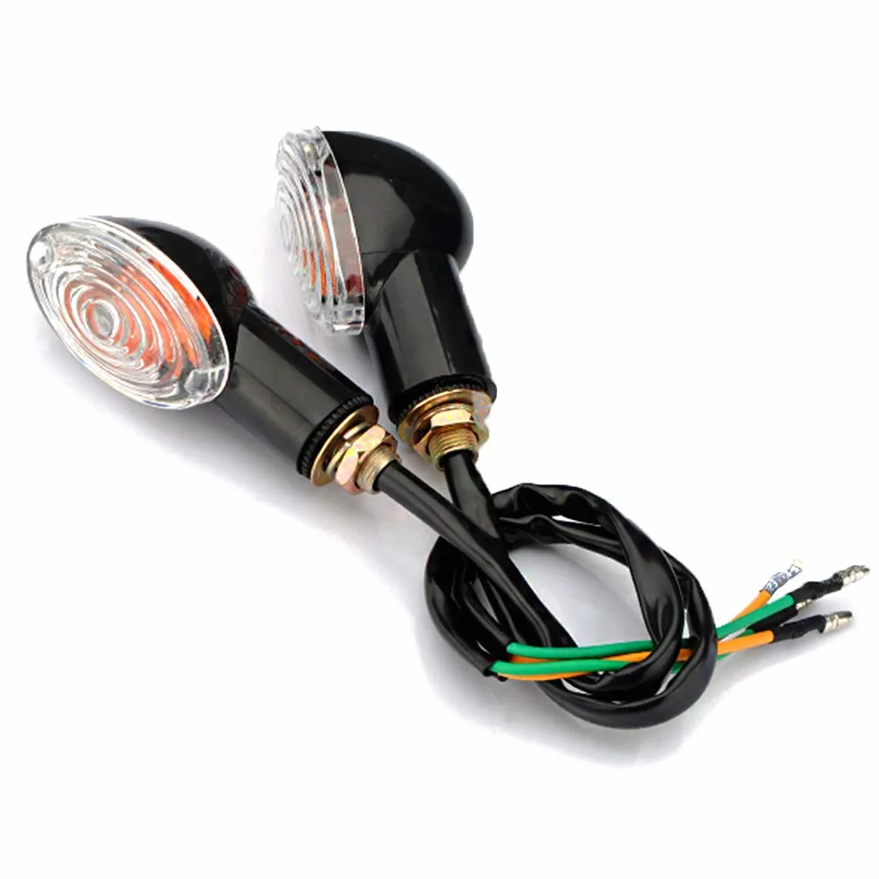 4pcs Intermitentes Indicadores de Motocicleta Mini Luces de Señal de Vuelta 12V Universal Impermeable para Moto Scooter Quad Cruiser Off Road
