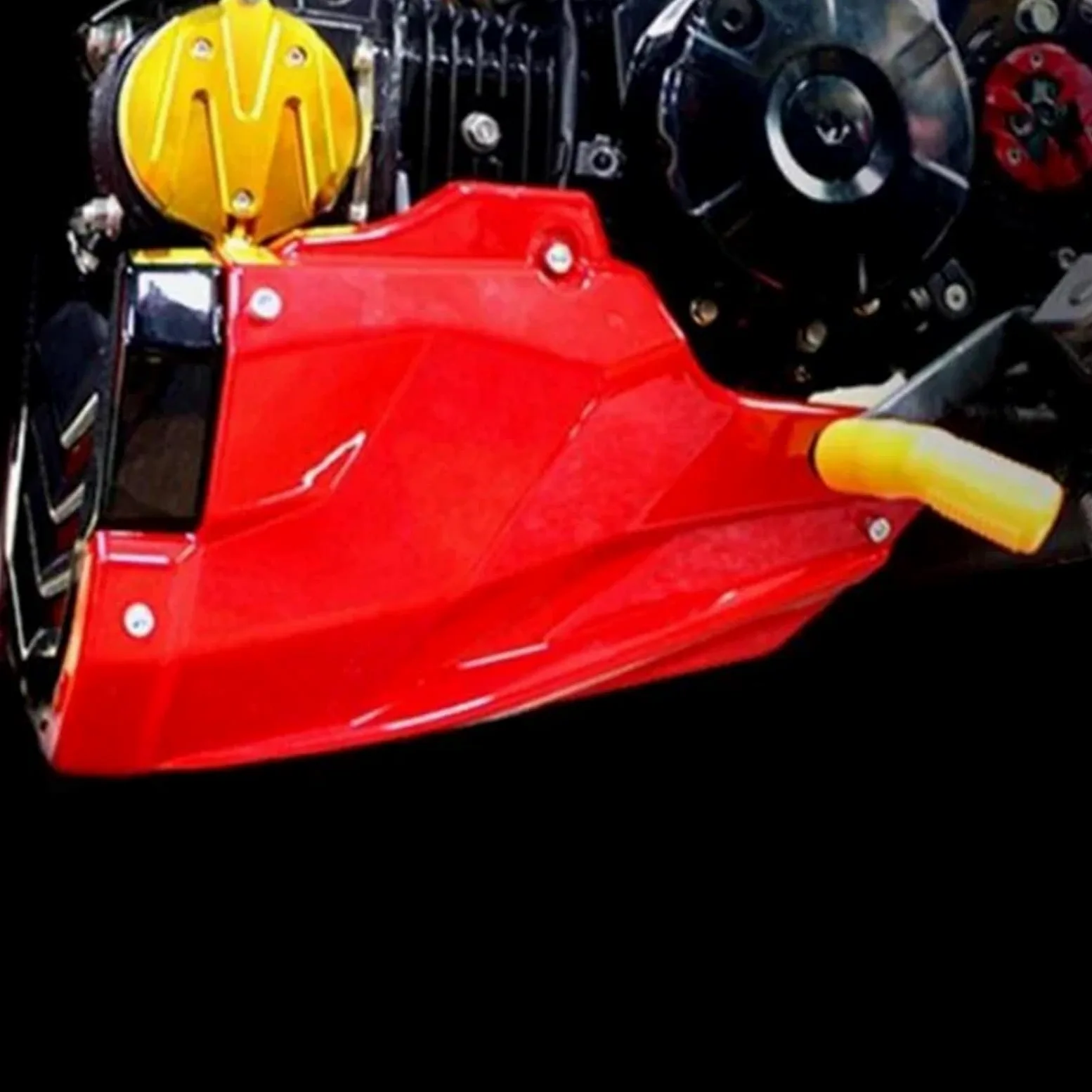 Alas para Moto Protector de Motor de Motocicleta, Cubierta Protectora bajo carenado, Compatible con Honda MSX125 Deflector Aire(Black)