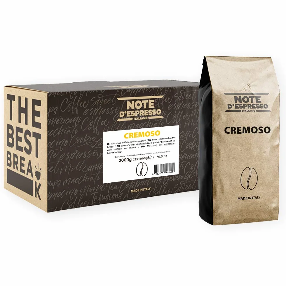 Café en Grano Cremoso Note d'Espresso 2 x 1 kg