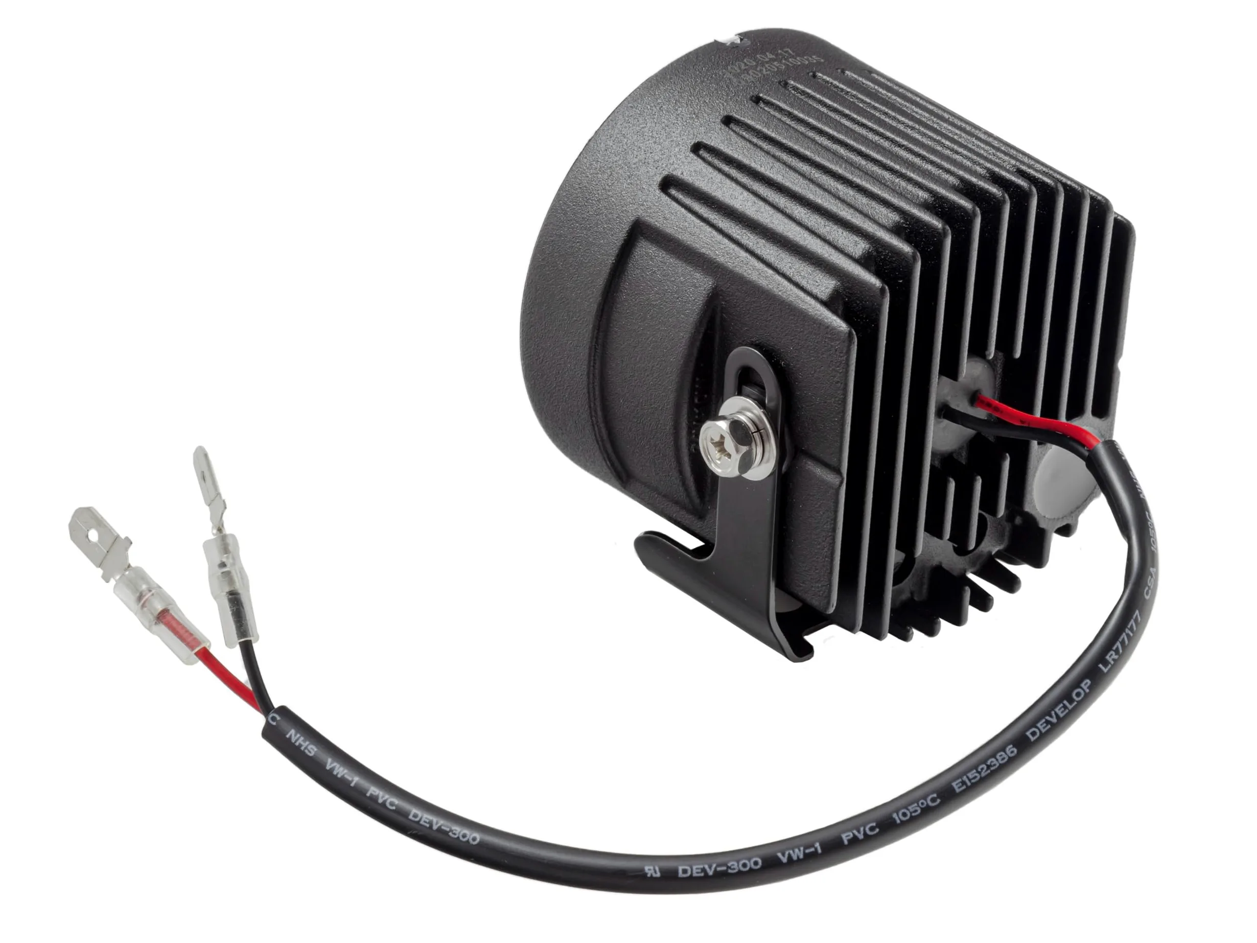 Faro antiniebla Highsider, con una LED High Power, redondo, negro, certificado de seguridad E, 12 V