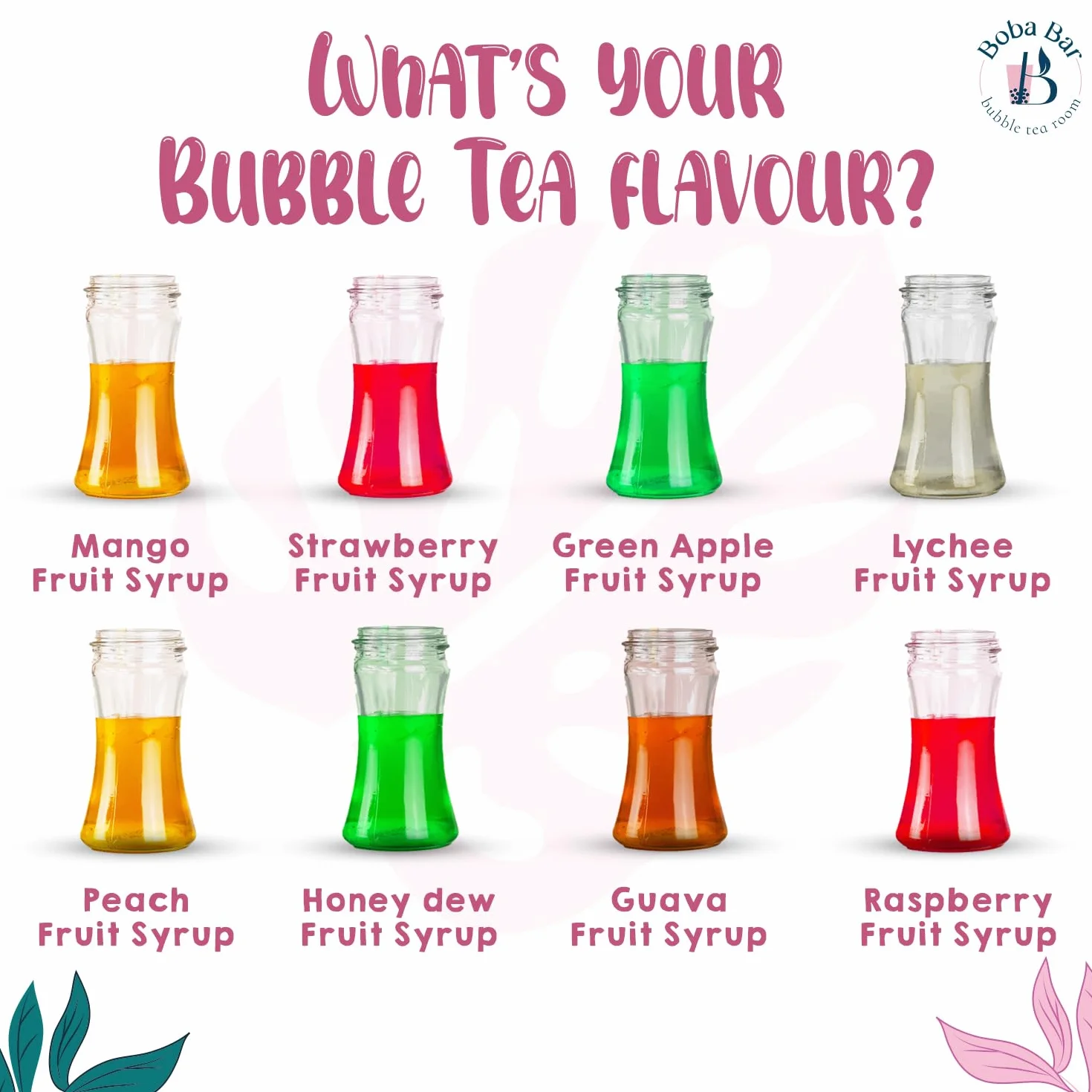 Fruit Fantasy Kit de té de burbujas de frutas 8 sabores Boba Jelly perlas de tapioca 8 porciones Bolsas de té verde y Assam