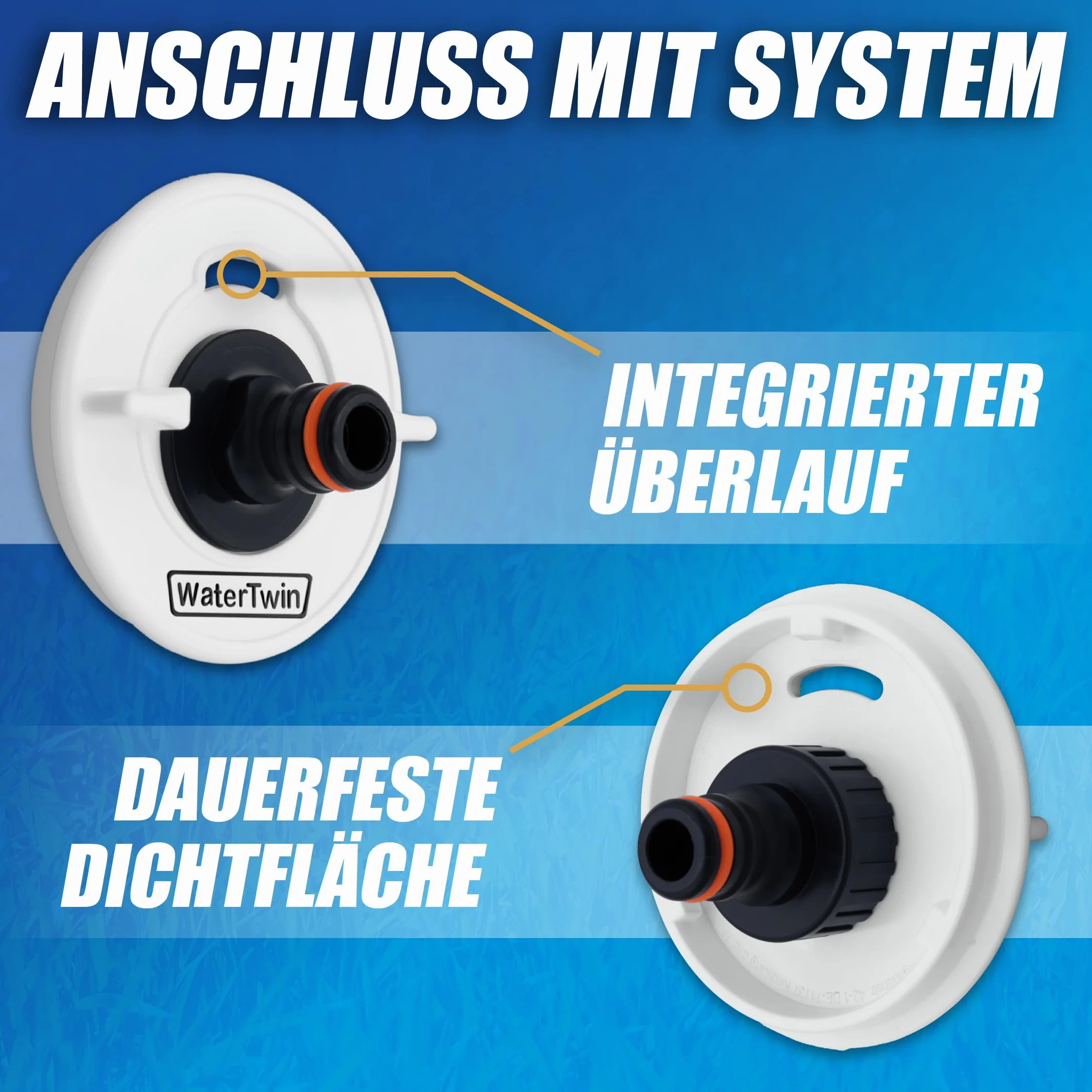 MaJoCompTec® CONNECT-30 Set de Tanque de Agua para Autocaravana | Accesorios de Tapa de Tanque para Caravana (Set de Conexión con Filtro, Paquete con Adaptador de Tanque de Agua 3 Pin D:78)