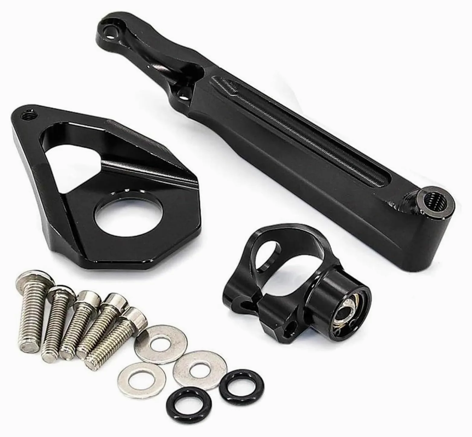 para CBR600RR CBR 600 RR CBR 600RR 2005 2006 Amortiguador De Dirección De Motocicleta Estabilizador Lineal Control Inverso + Soporte Amortiguador De Dirección(Black Bracket)