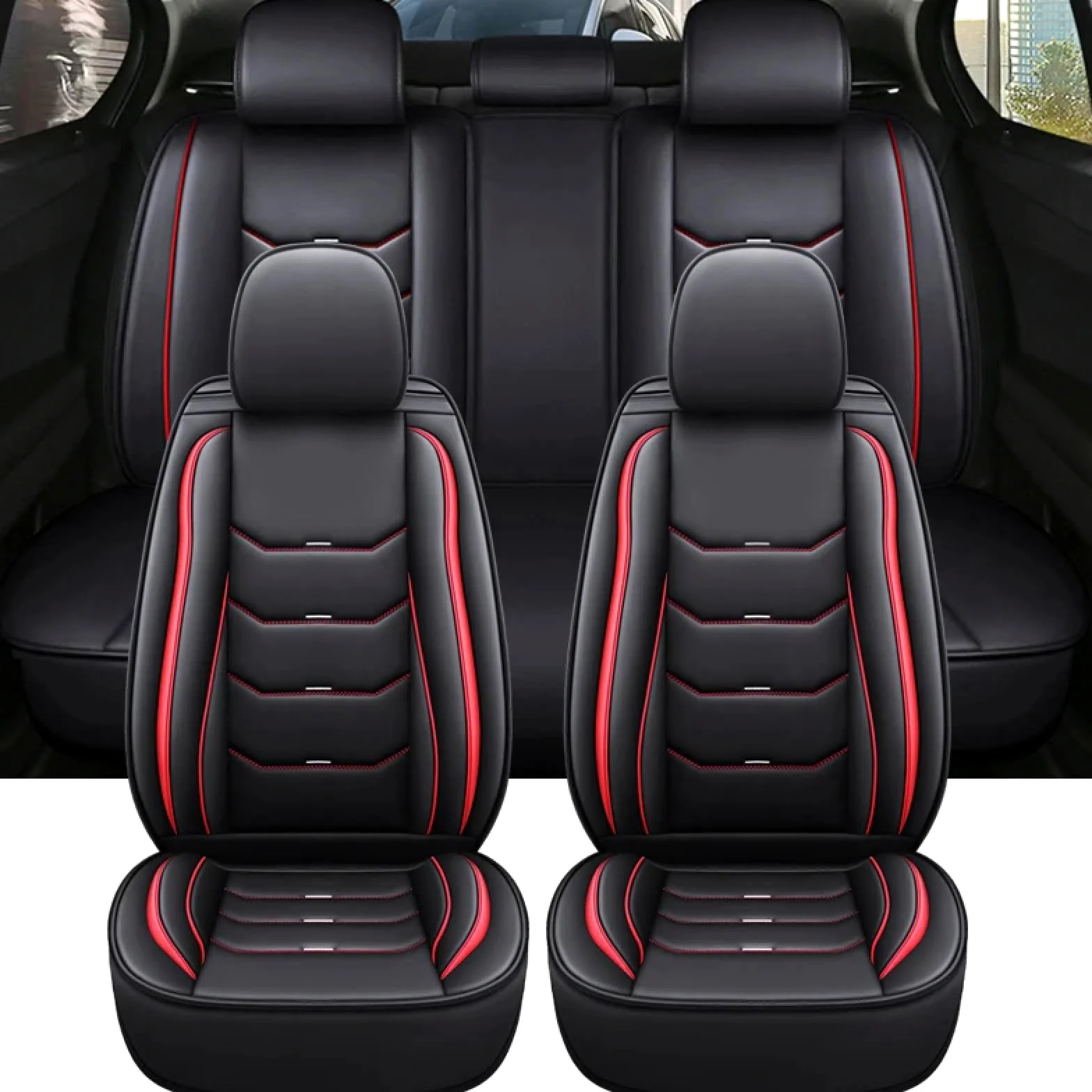 Fundas para Asientos de Coche, Polipiel, Fundas para Asientos de automóviles, Cobertura Total, Piel sintética para vehículos,para Hilux