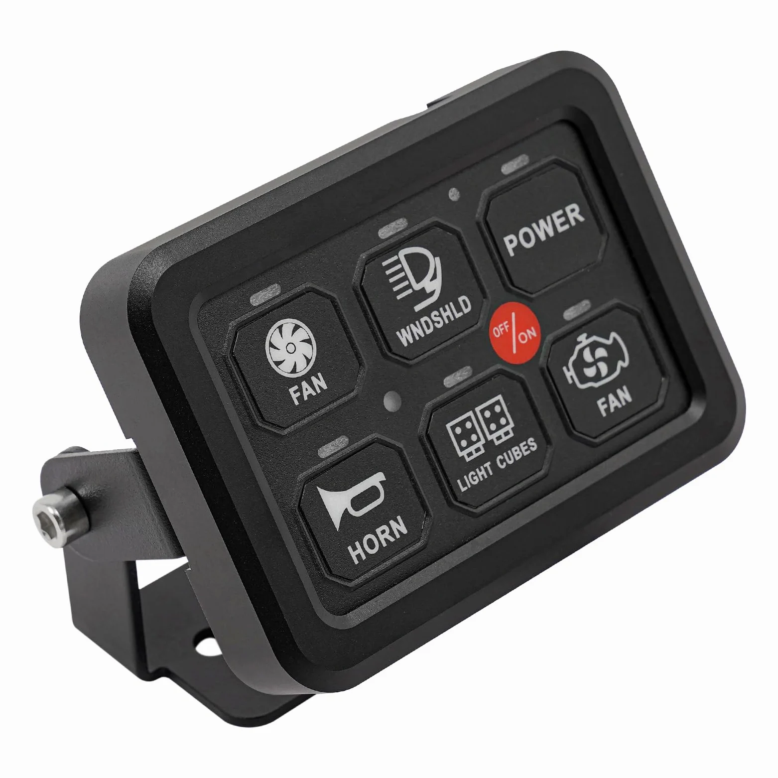 Panel de interruptor de 6 marchas con función de atenuación automática de 720 W, panel de conmutación universal, sistema de relé de control de circuito, para coche, camión, barco, ATV, color verde