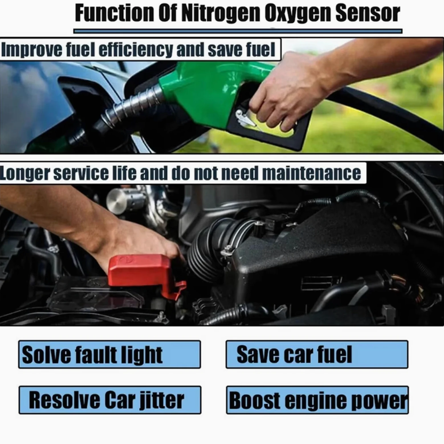 para Transit, para Sensor de óxido de nitrógeno Personalizado 2.0 Sensor NOx 2382101 JK21-5L248-AG JK215L248AG SNS737A A3C02859500-01 Sensor Nox