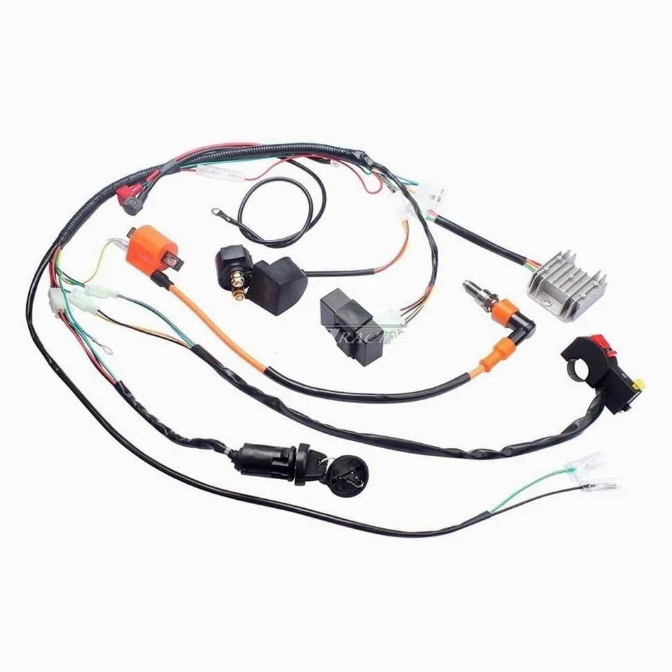 Kits completos de bobina encendido CDI chispa arnés cableado eléctrico para 150cc