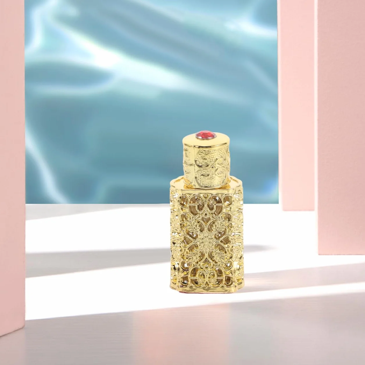 Botella de perfume vintage para esencia, diseño aceite esencial, compacta viajes soporte