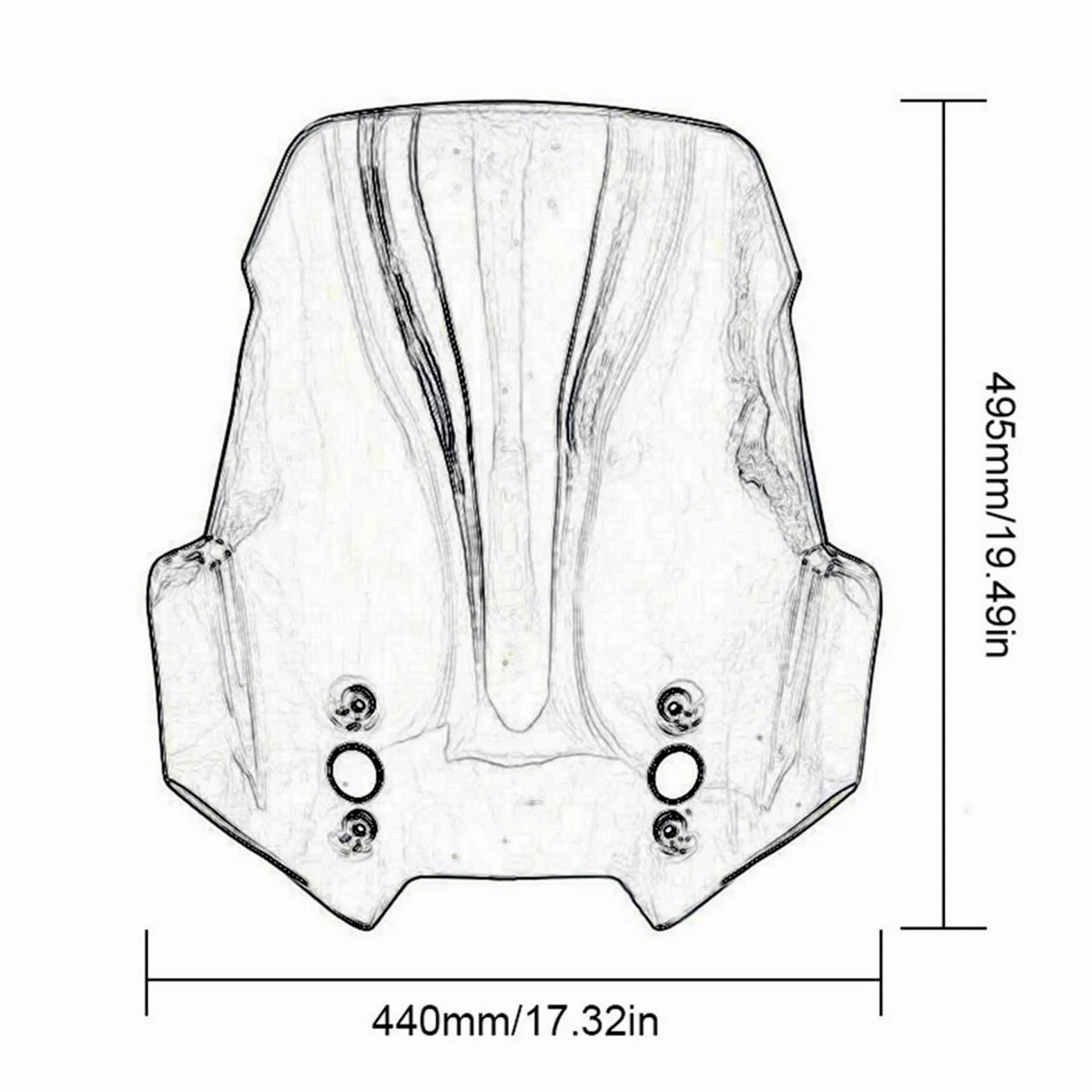 Deflector de Parabrisas para Kawasaki para Versys 1000 2015-2018 para Versys 650 para KLE650 2015-2021 Protector Frontal Deflectores Aire Motor Parabrisas Deflector cupula Moto(Clear)