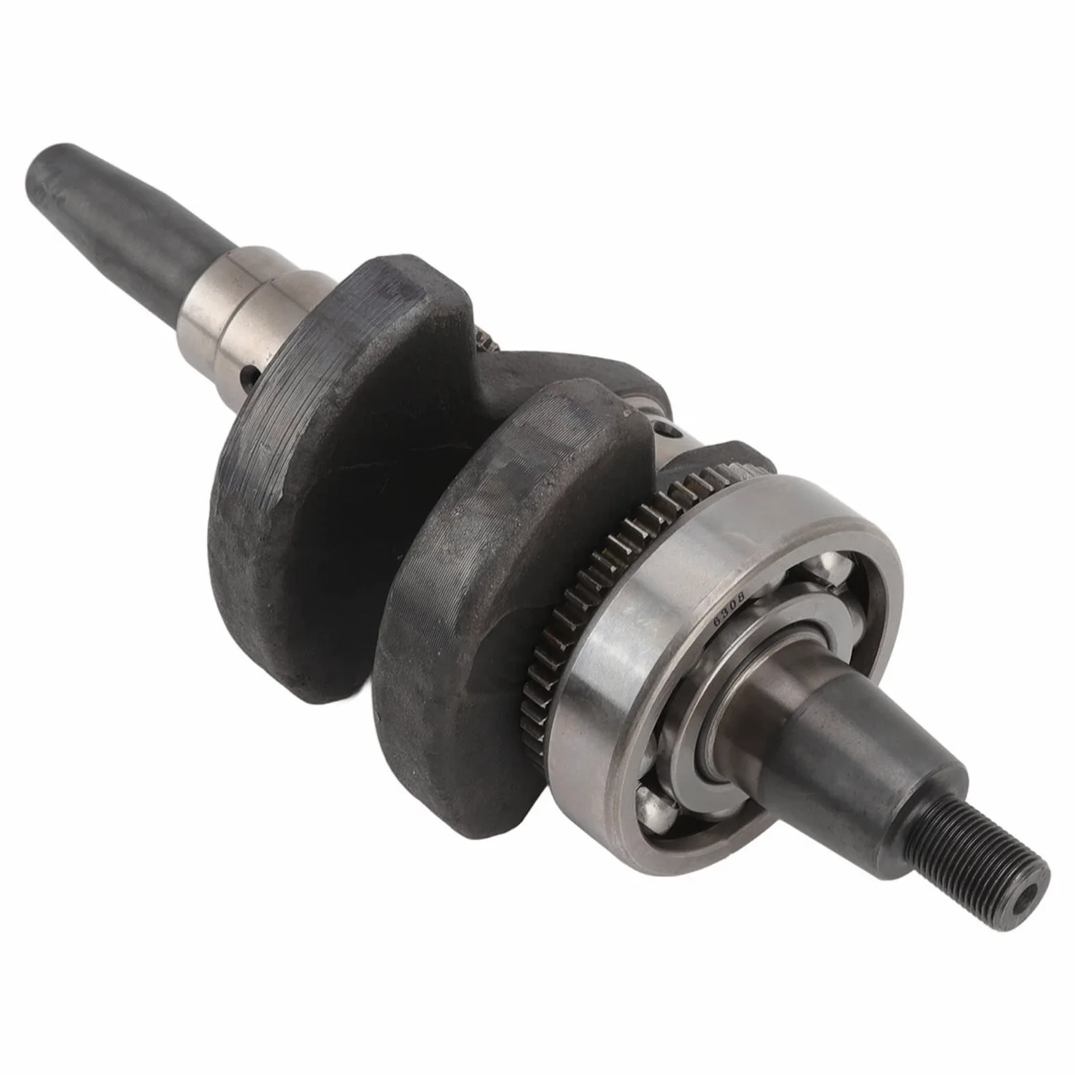 Conjunto de cigüeñal cónico de acero forjado de alta calidad, resistente al desgaste, con rodamiento 6308 de engranaje para generador 188F 5kw enfriador de aire de un solo cilindro