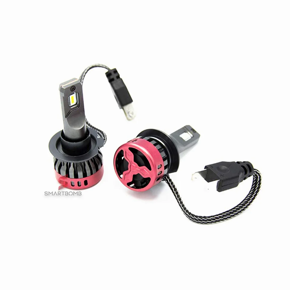 Mini moto ventilée de voiture de lampes LED 8000LM 50W H1 H4 H7 H8 H9 H11