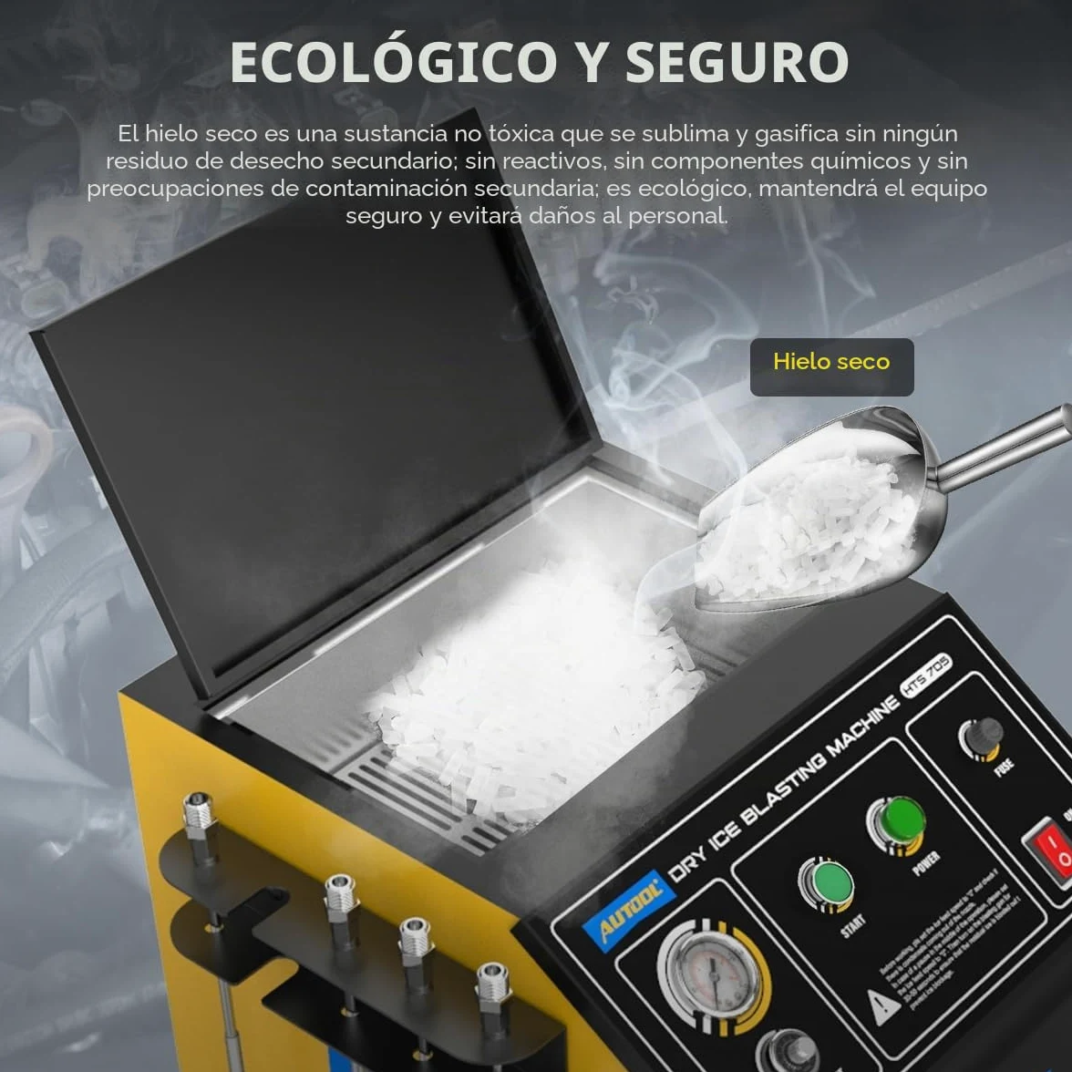 AUTOOL Máquina de limpieza de chorro de hielo seco para automóviles, limpiadores de chorro de hielo seco para automóviles