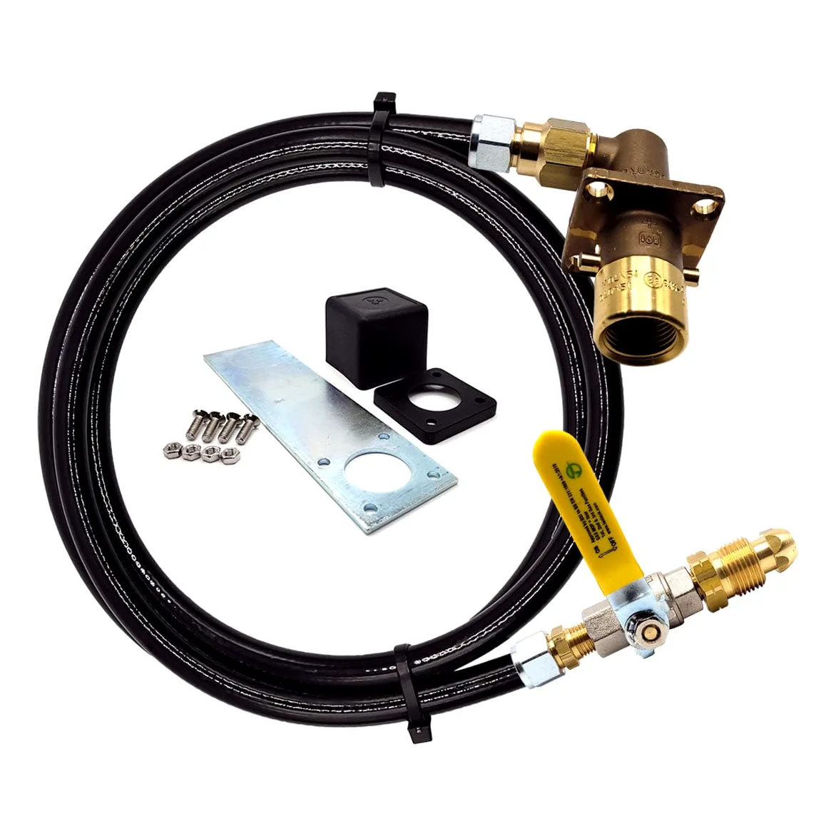 Kit de conversión de botellas de gas LPG, bayoneta británica, con adaptador de punto de llenado de bayoneta en ángulo y adaptador giratorio POL