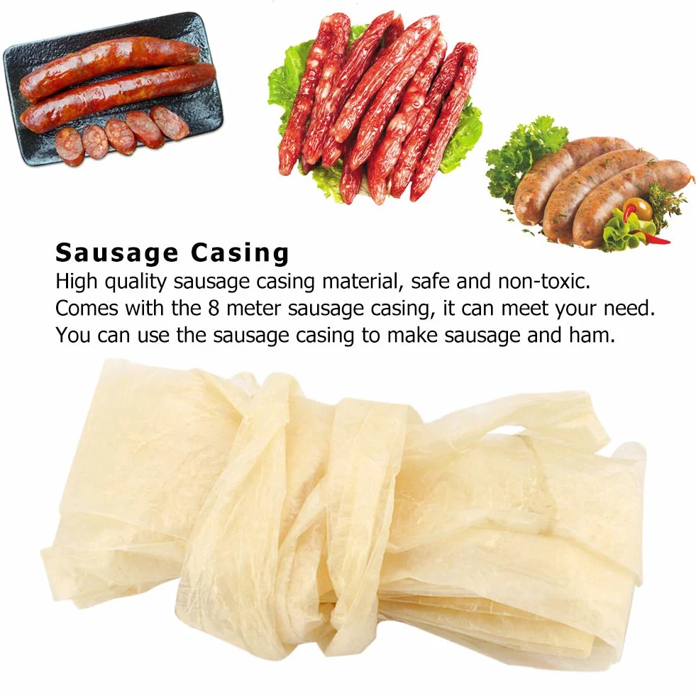 Fdit Funda de salchichas de secado comestible estilo cantonés para jamón casero accesorios cocina MÚLTIPLE ENVASE