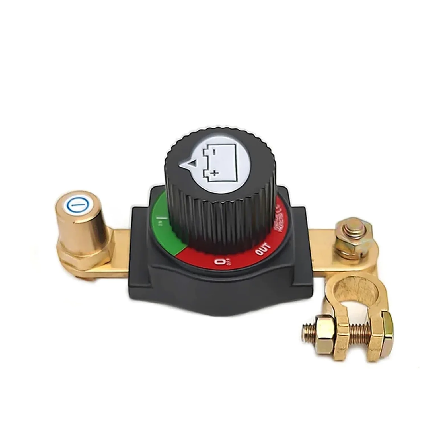 1 unidad de interruptor de corte maestro de batería resistente al agua for RV ATV barco 12V 48V de alimentación aislador de latón con giratorio(C71002-Negative)