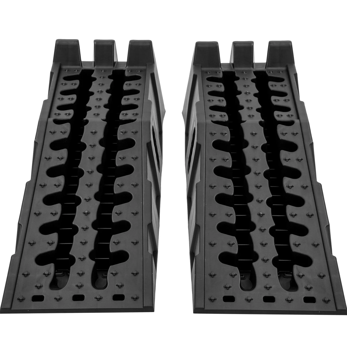 KATSU Tools 2 Piezas Rampas de Plástico para Coche, Apilables, 5 Ton Capacidad, Rampas de Garaje Resistentes para Caravana Camping Auto Taller Servicio de Coche 161934