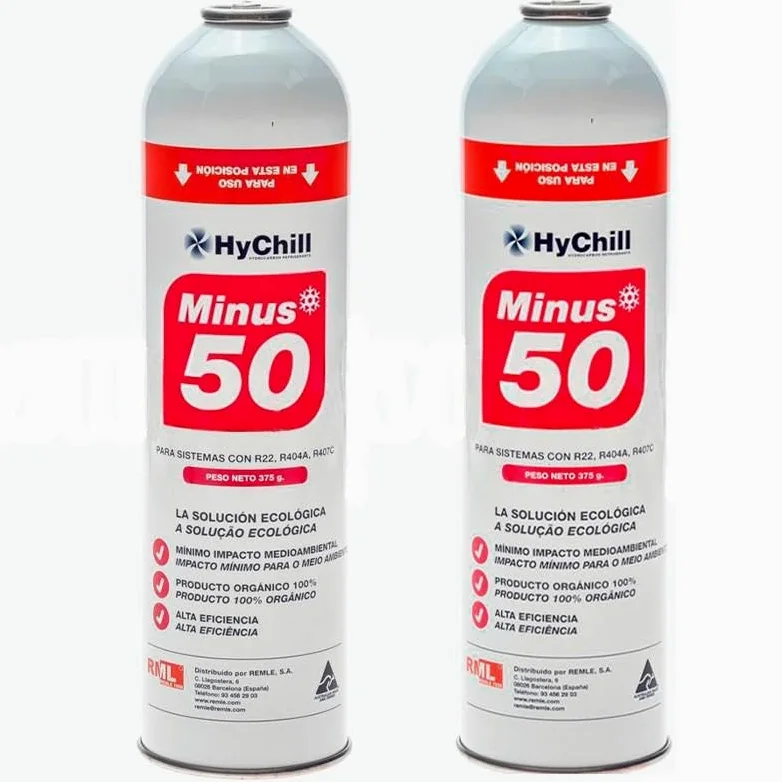 Botellas Gas Minus 50 375Gr Sustituto R22 R404a R407C R502 Freeze Organico