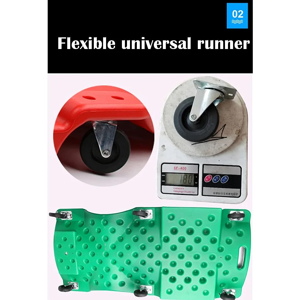 Tablero rodante de Garaje, Enredadera mecánica, Tablero Tumbado ergonómico para reparación de vehículos, para Taller de reparación de automóviles (Red)