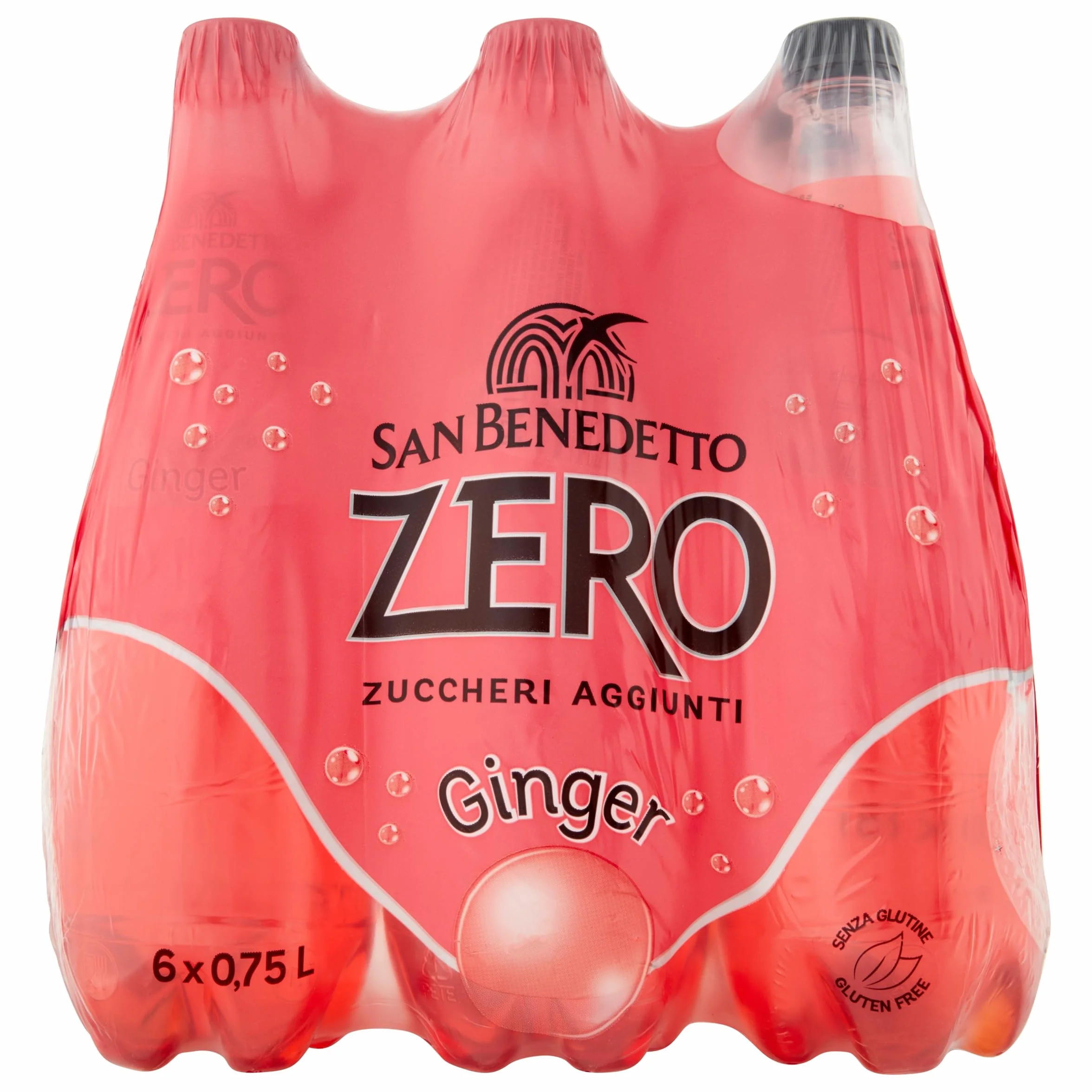 San Benedetto Bibita analcolica ginger zero zuccheri aggiunti confezione 6 x 750 ml