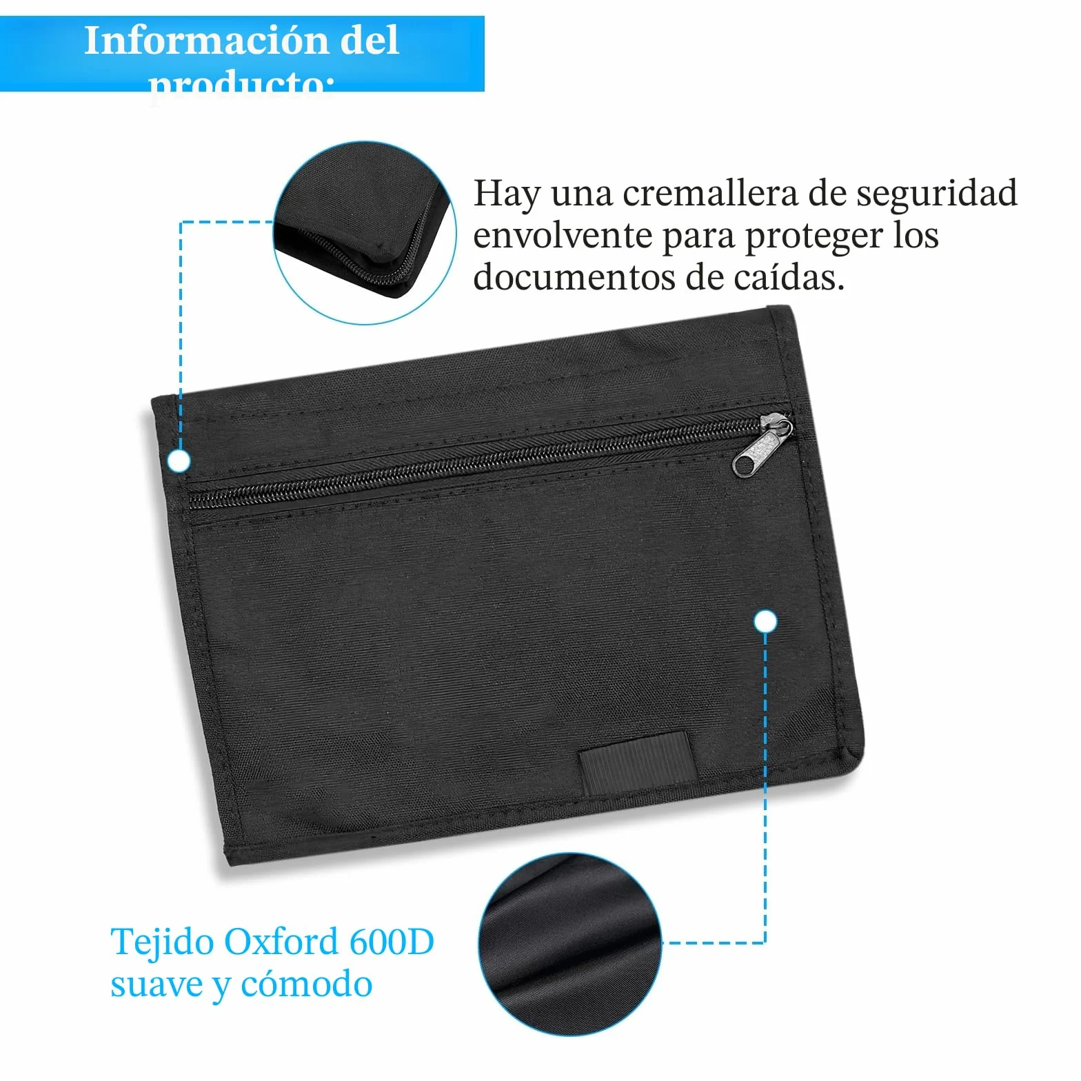 TNSLAND Carpeta de Coche Organizador de Guantera, Manual de Coche, Organizador Portátil de Documentos con Compartimento para Tarjetas de Carné de Conducir